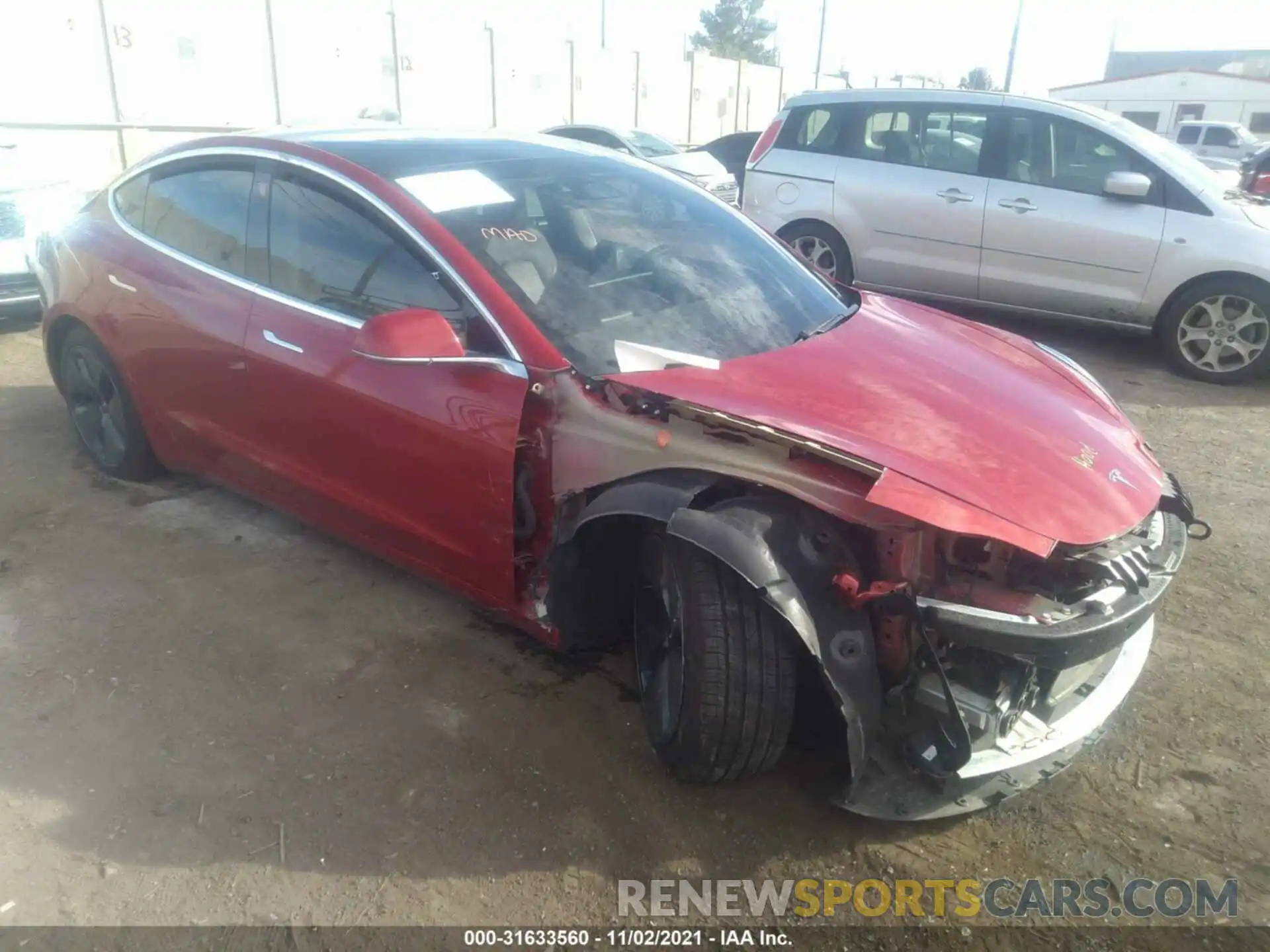 1 Photograph of a damaged car 5YJ3E1EA1LF613854 TESLA MODEL 3 2020