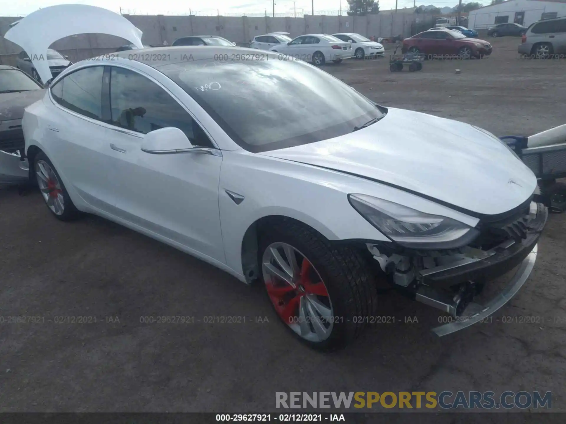 1 Photograph of a damaged car 5YJ3E1EA1LF614373 TESLA MODEL 3 2020