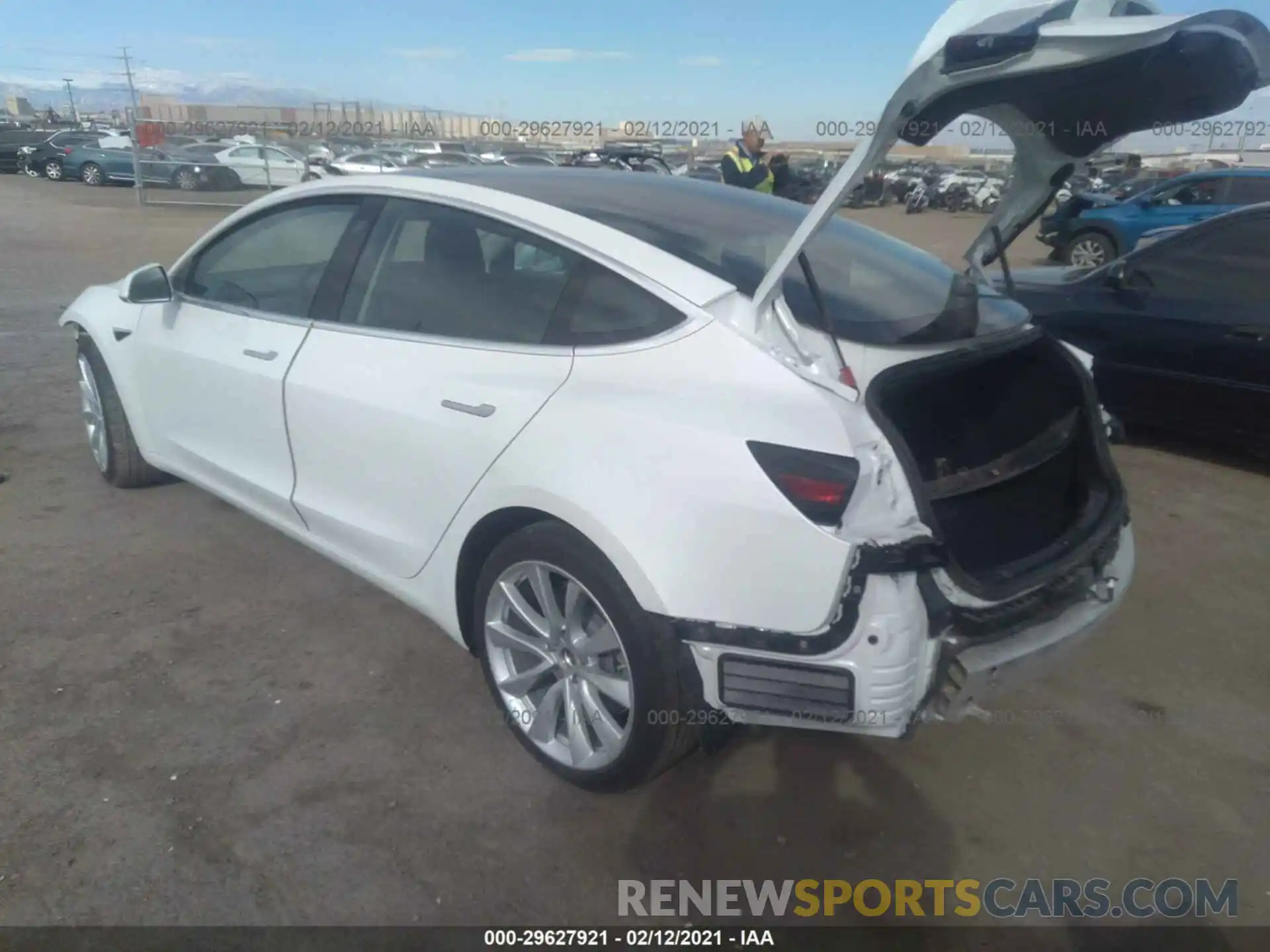 3 Photograph of a damaged car 5YJ3E1EA1LF614373 TESLA MODEL 3 2020