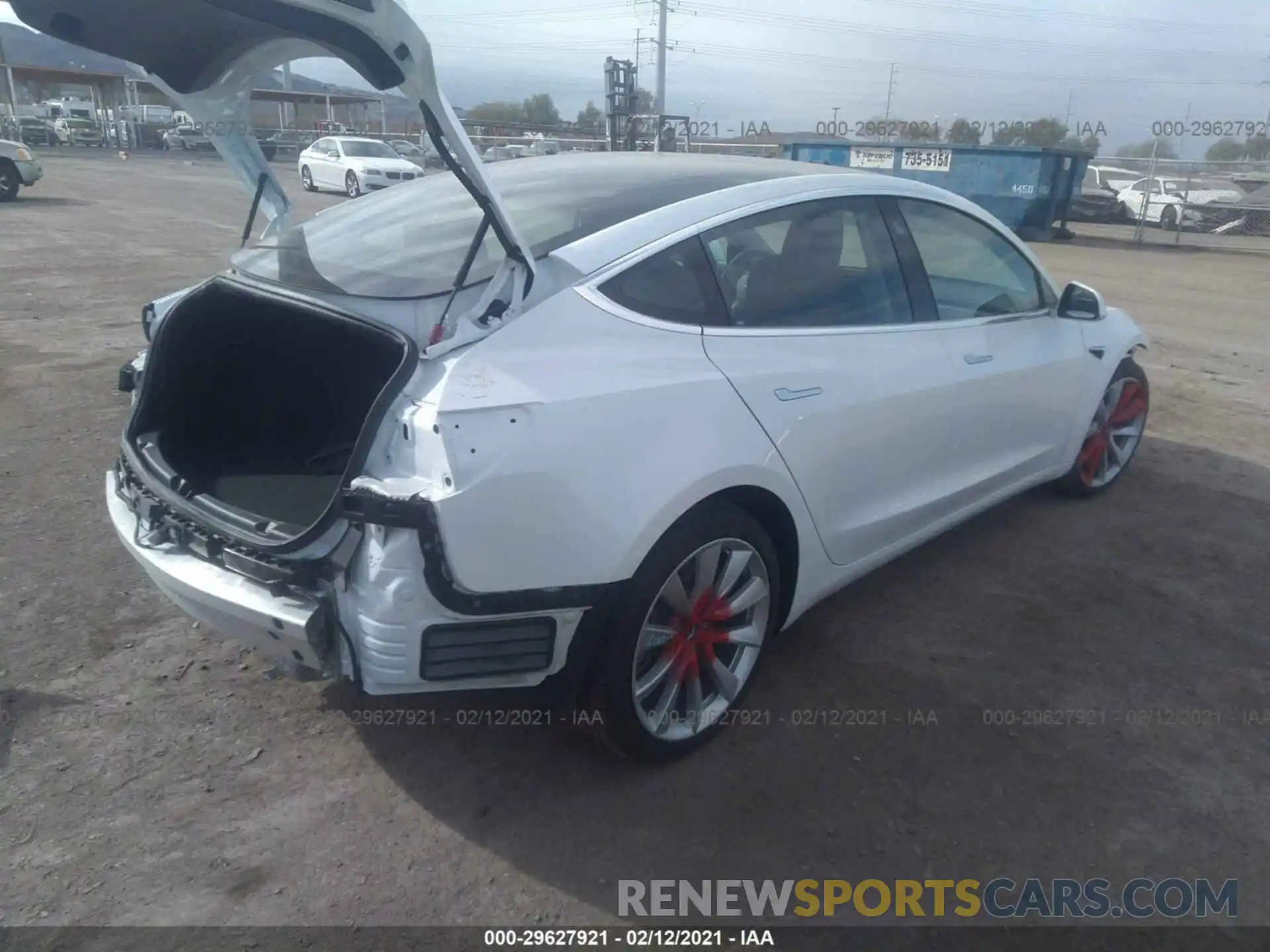 4 Photograph of a damaged car 5YJ3E1EA1LF614373 TESLA MODEL 3 2020