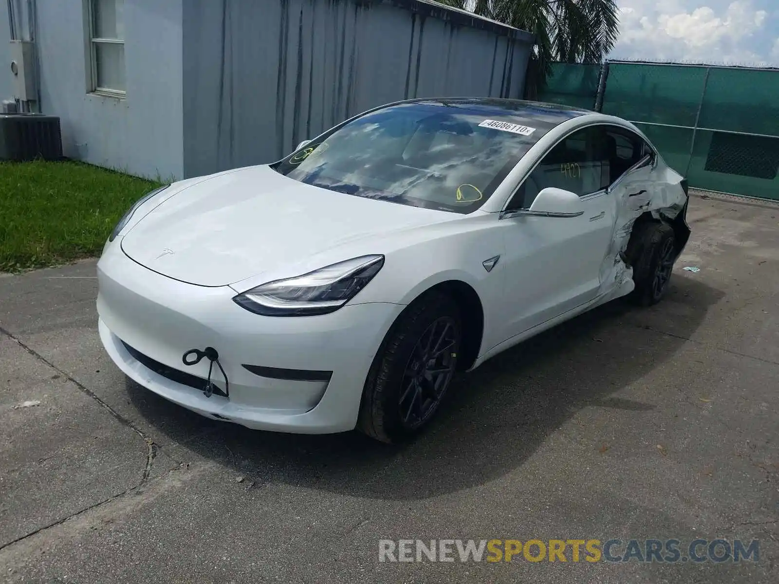 2 Photograph of a damaged car 5YJ3E1EA1LF614843 TESLA MODEL 3 2020