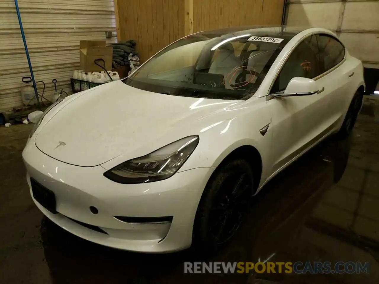 2 Photograph of a damaged car 5YJ3E1EA1LF615507 TESLA MODEL 3 2020