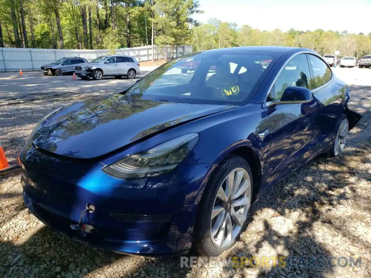 2 Photograph of a damaged car 5YJ3E1EA1LF615832 TESLA MODEL 3 2020