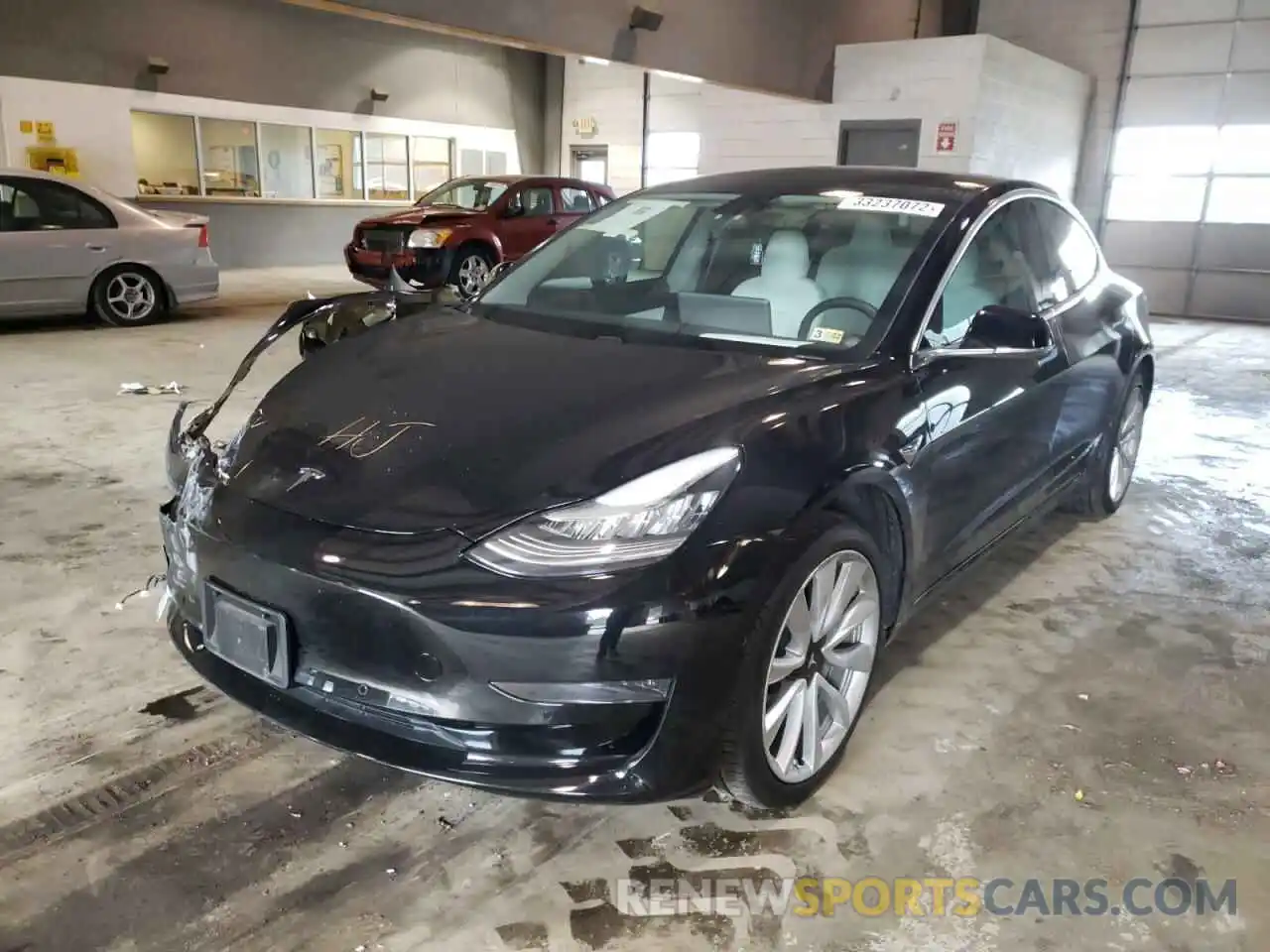 2 Photograph of a damaged car 5YJ3E1EA1LF616091 TESLA MODEL 3 2020