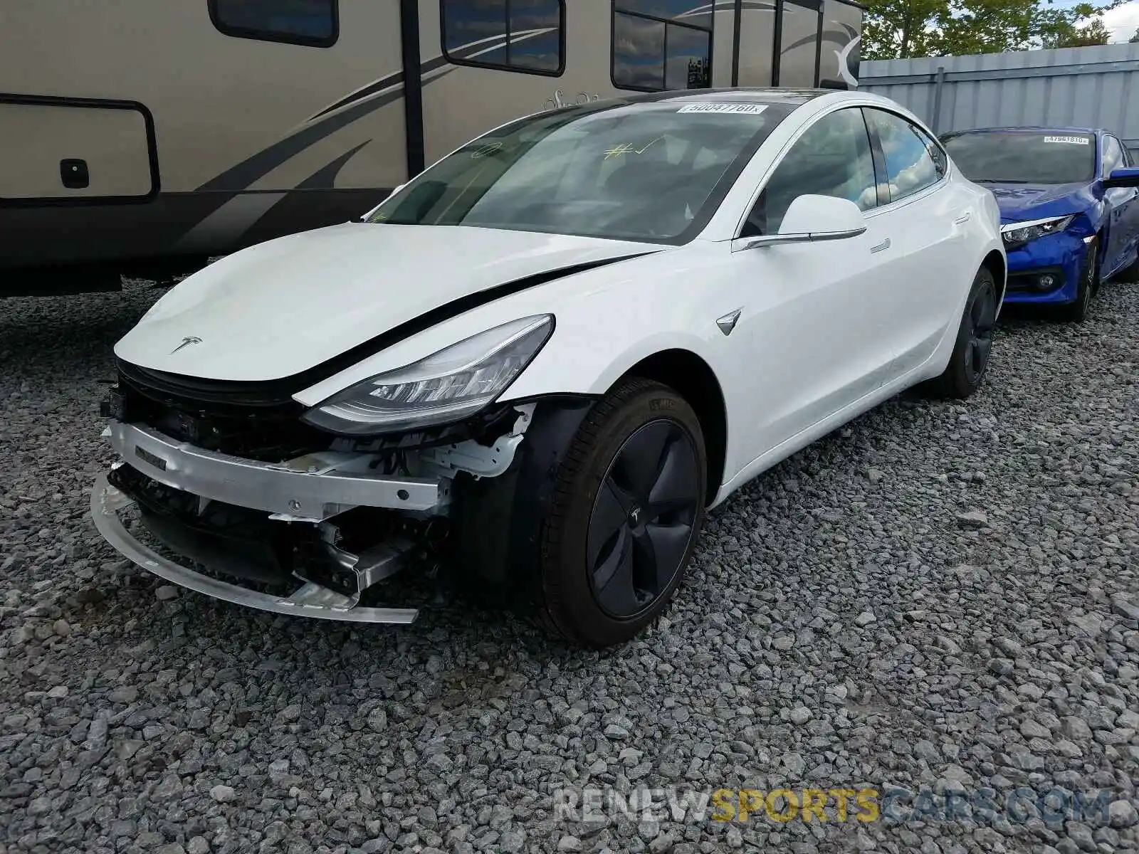 2 Photograph of a damaged car 5YJ3E1EA1LF625468 TESLA MODEL 3 2020