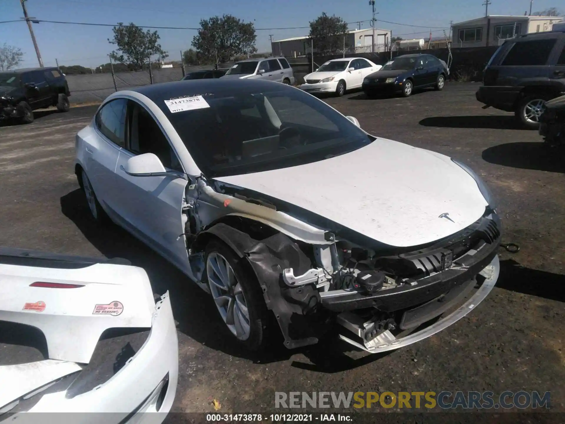 1 Photograph of a damaged car 5YJ3E1EA1LF634249 TESLA MODEL 3 2020