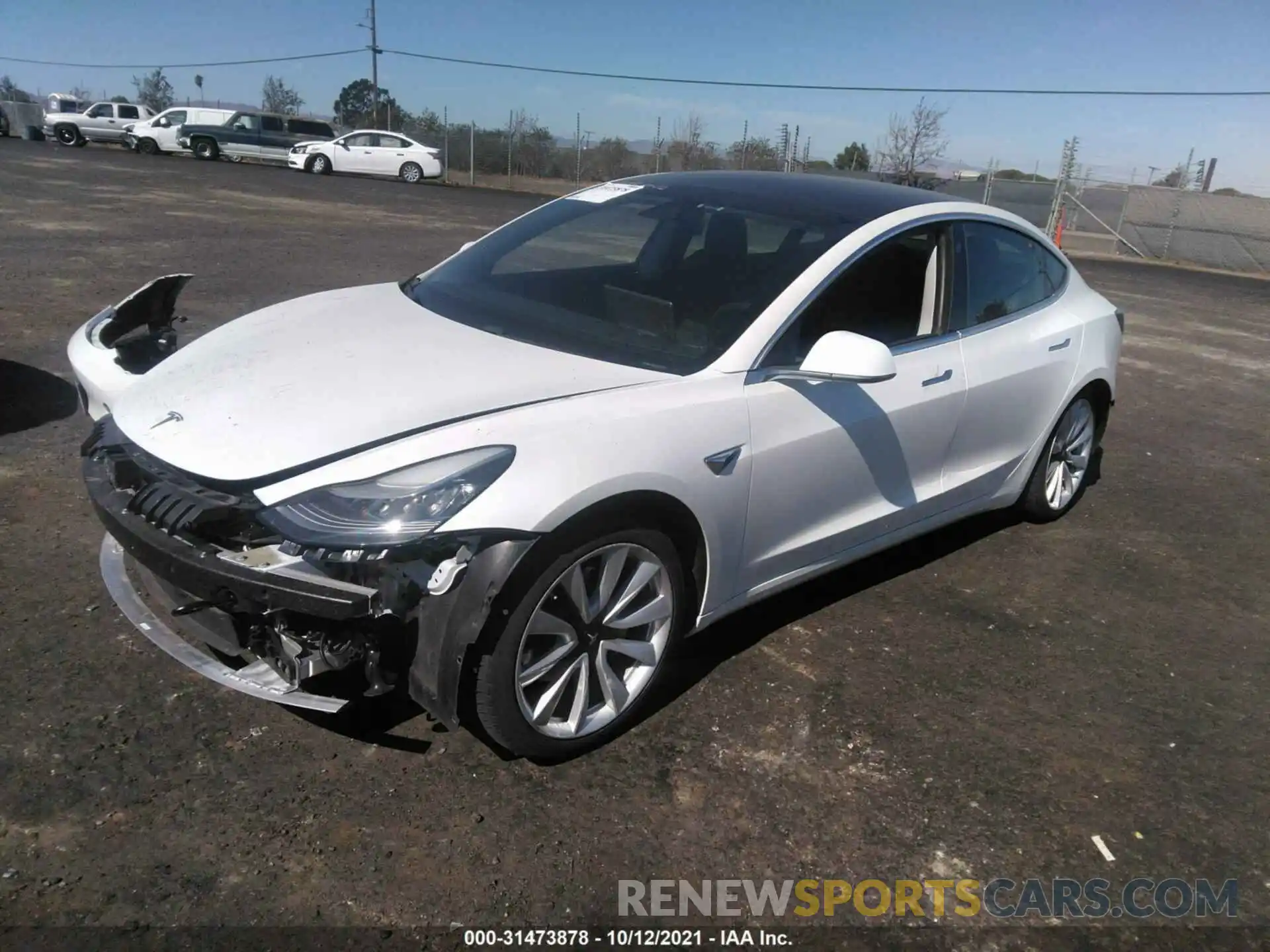 2 Photograph of a damaged car 5YJ3E1EA1LF634249 TESLA MODEL 3 2020