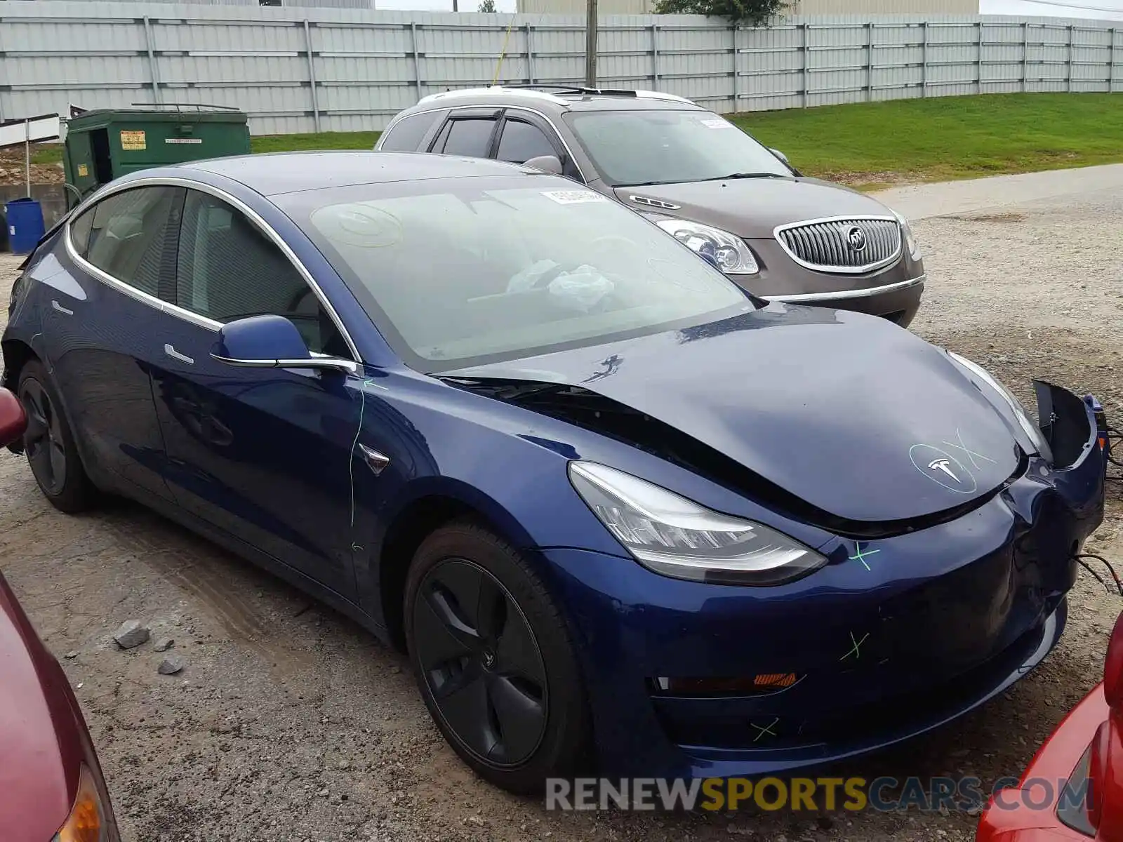 1 Photograph of a damaged car 5YJ3E1EA1LF658406 TESLA MODEL 3 2020