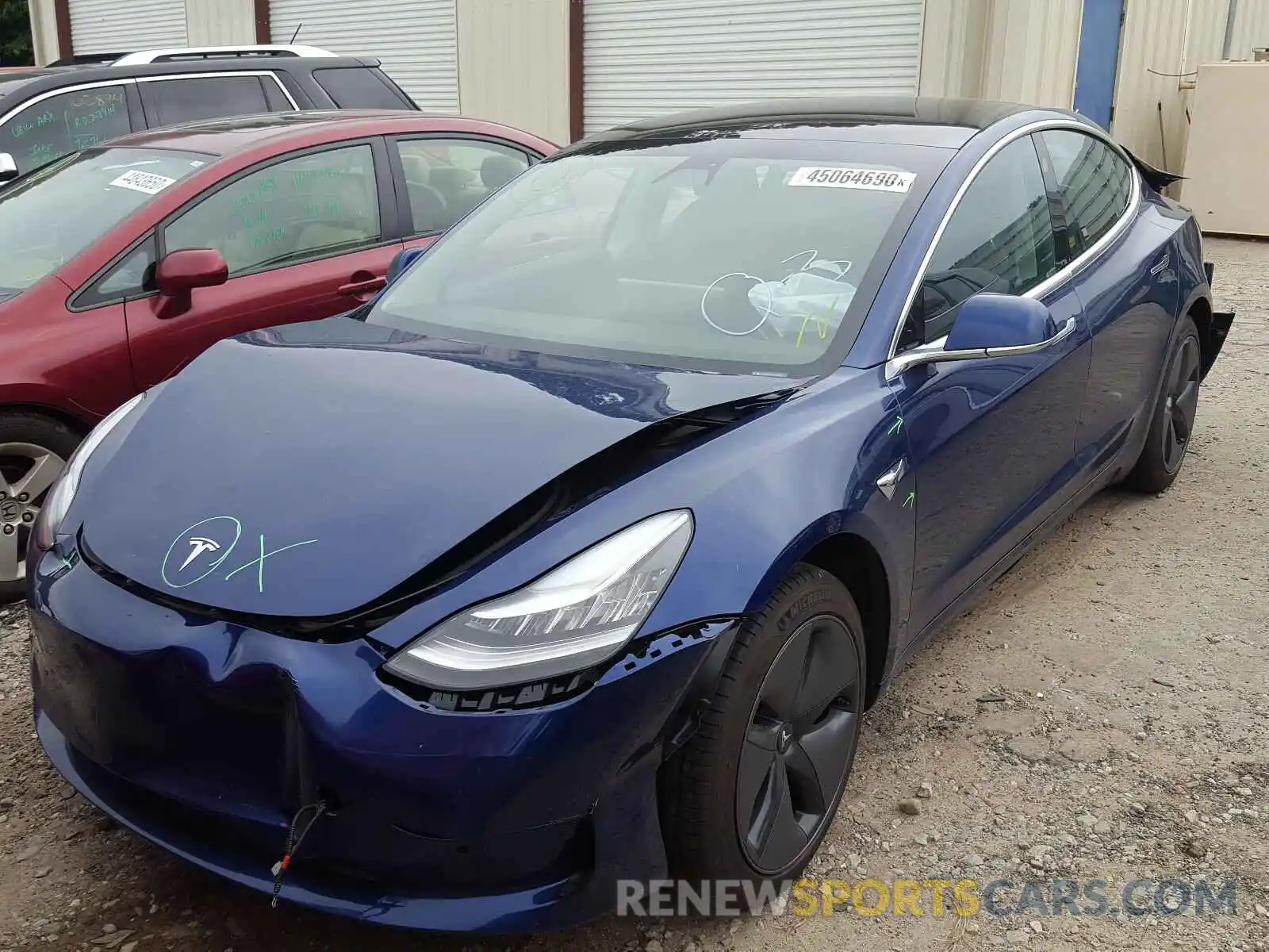 2 Photograph of a damaged car 5YJ3E1EA1LF658406 TESLA MODEL 3 2020