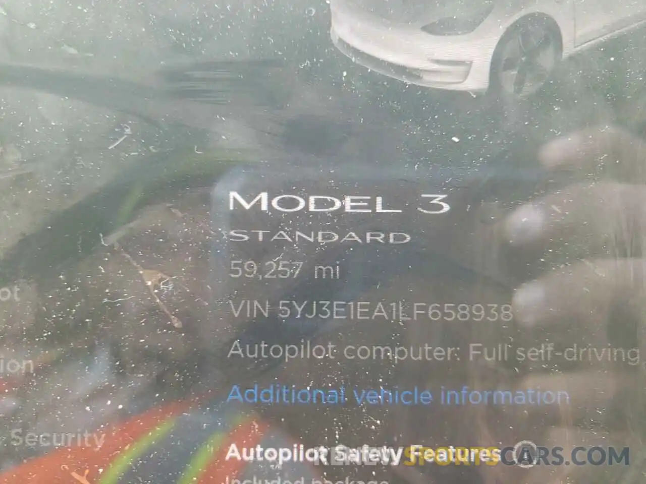 8 Photograph of a damaged car 5YJ3E1EA1LF658938 TESLA MODEL 3 2020