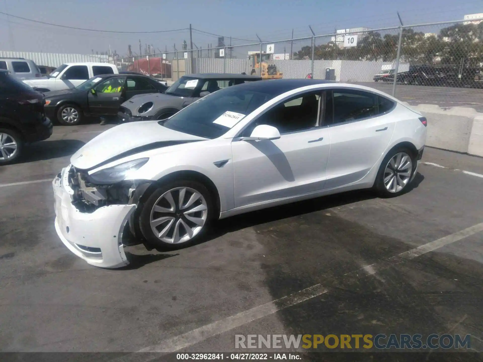 2 Photograph of a damaged car 5YJ3E1EA1LF661628 TESLA MODEL 3 2020