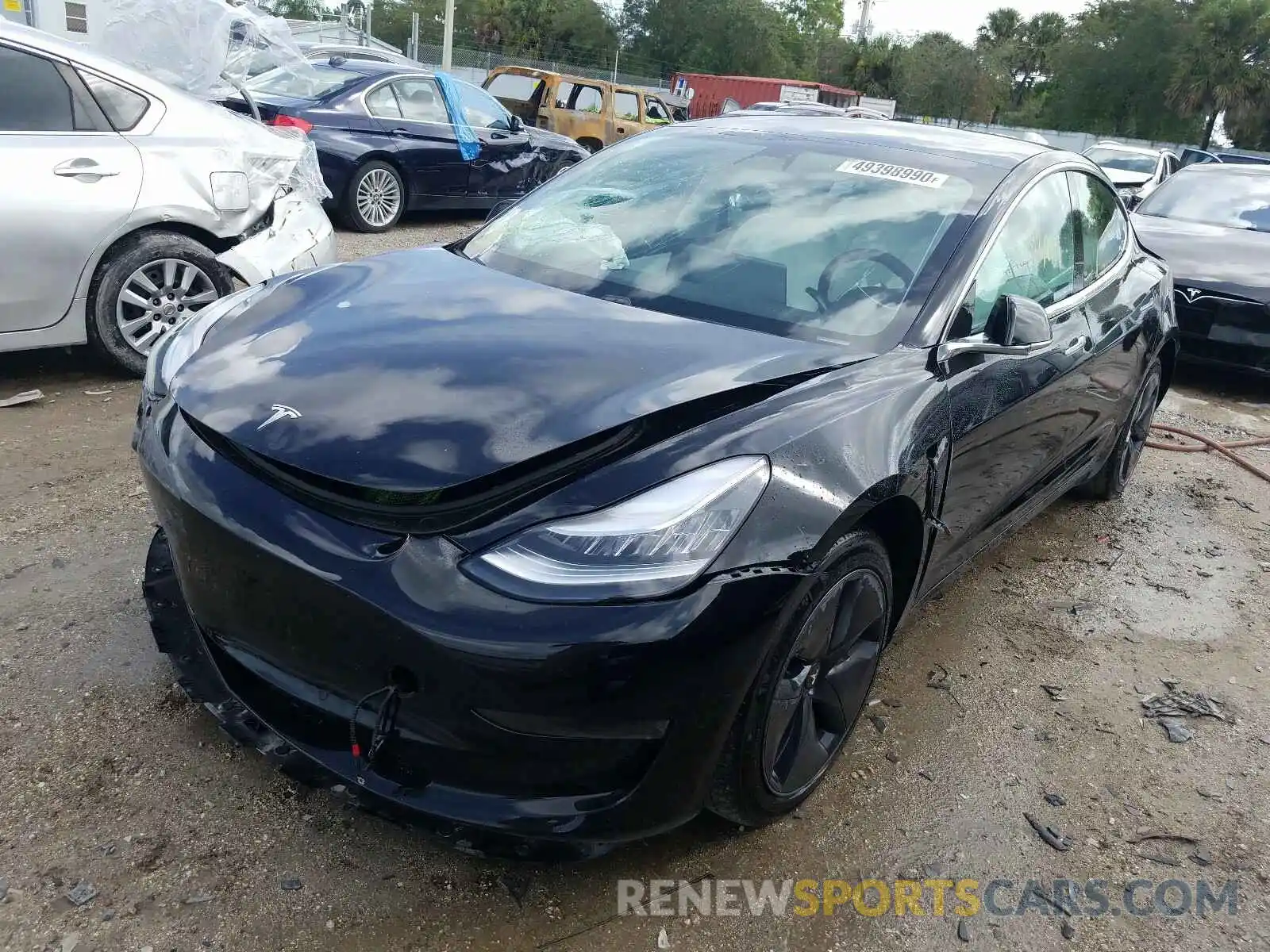 2 Photograph of a damaged car 5YJ3E1EA1LF662052 TESLA MODEL 3 2020