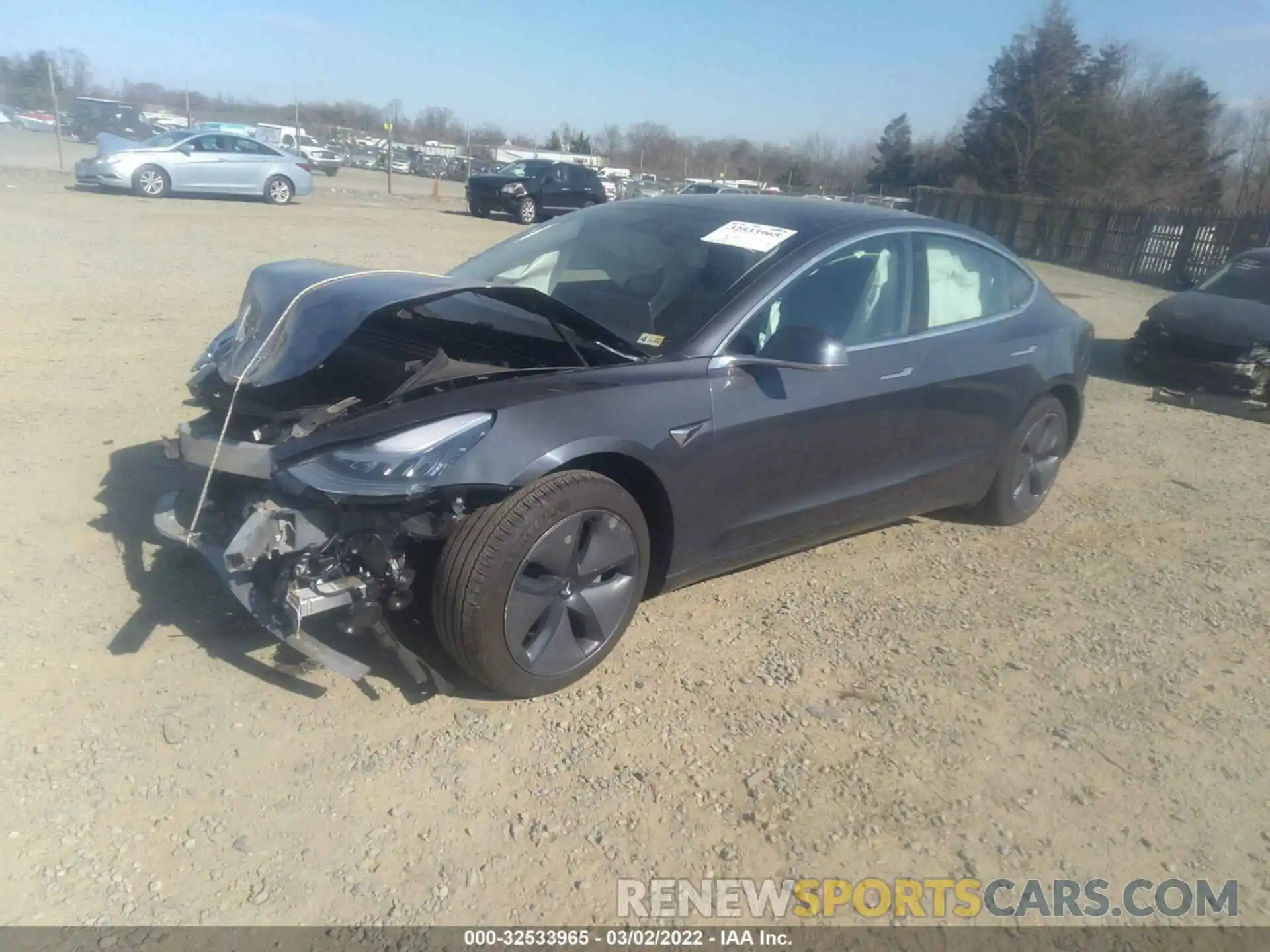 2 Photograph of a damaged car 5YJ3E1EA1LF704882 TESLA MODEL 3 2020