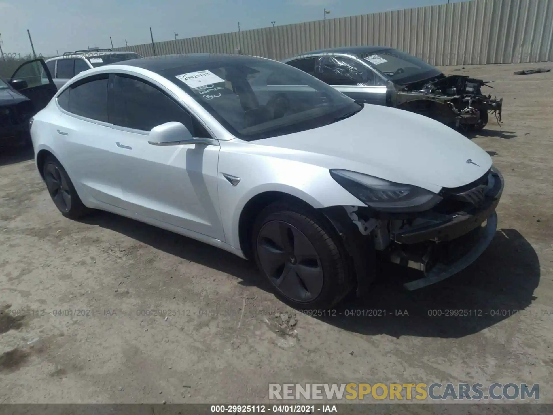 1 Photograph of a damaged car 5YJ3E1EA1LF709984 TESLA MODEL 3 2020