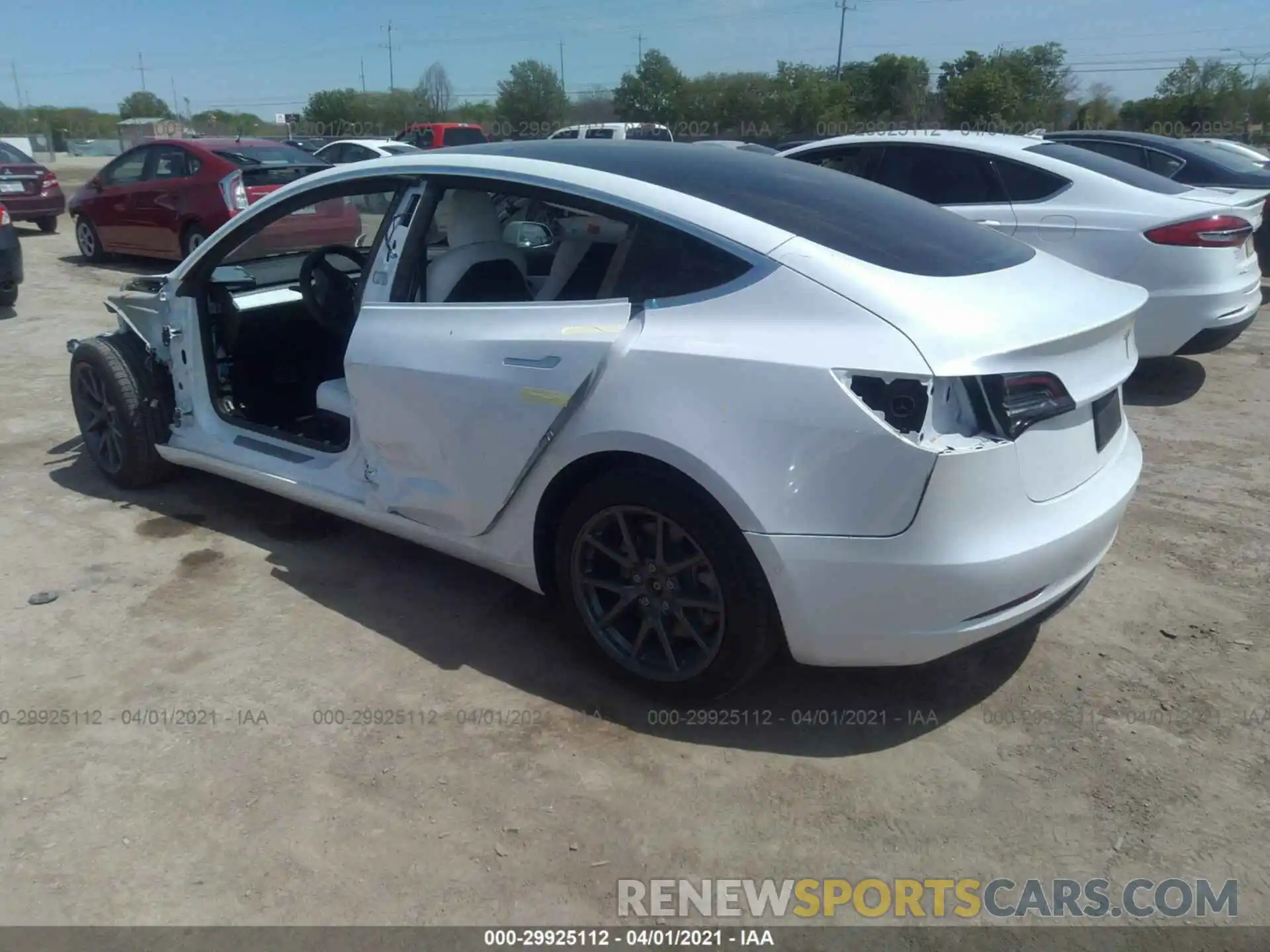 3 Photograph of a damaged car 5YJ3E1EA1LF709984 TESLA MODEL 3 2020