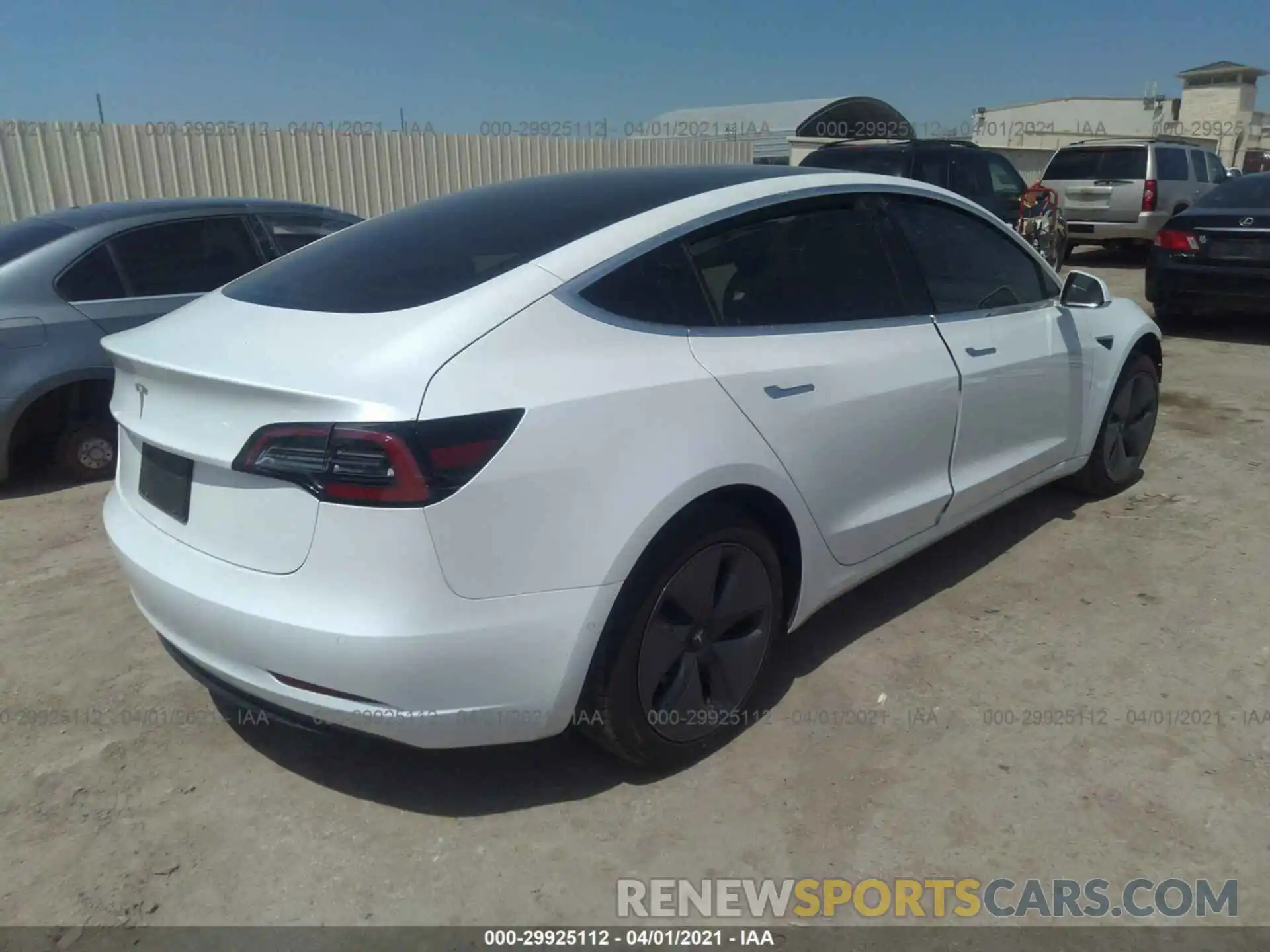 4 Photograph of a damaged car 5YJ3E1EA1LF709984 TESLA MODEL 3 2020