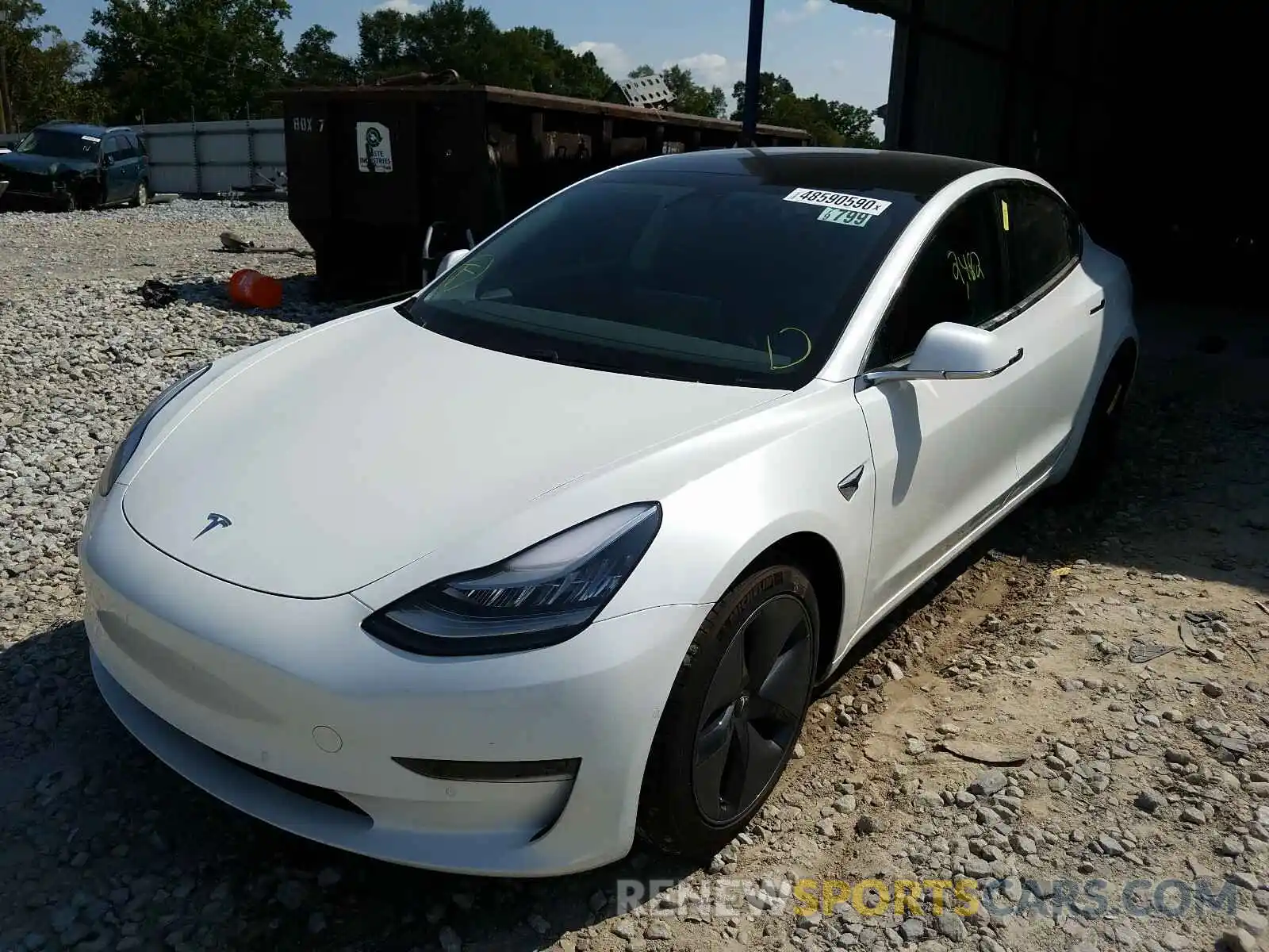 2 Фотография поврежденного автомобиля 5YJ3E1EA1LF737123 TESLA MODEL 3 2020