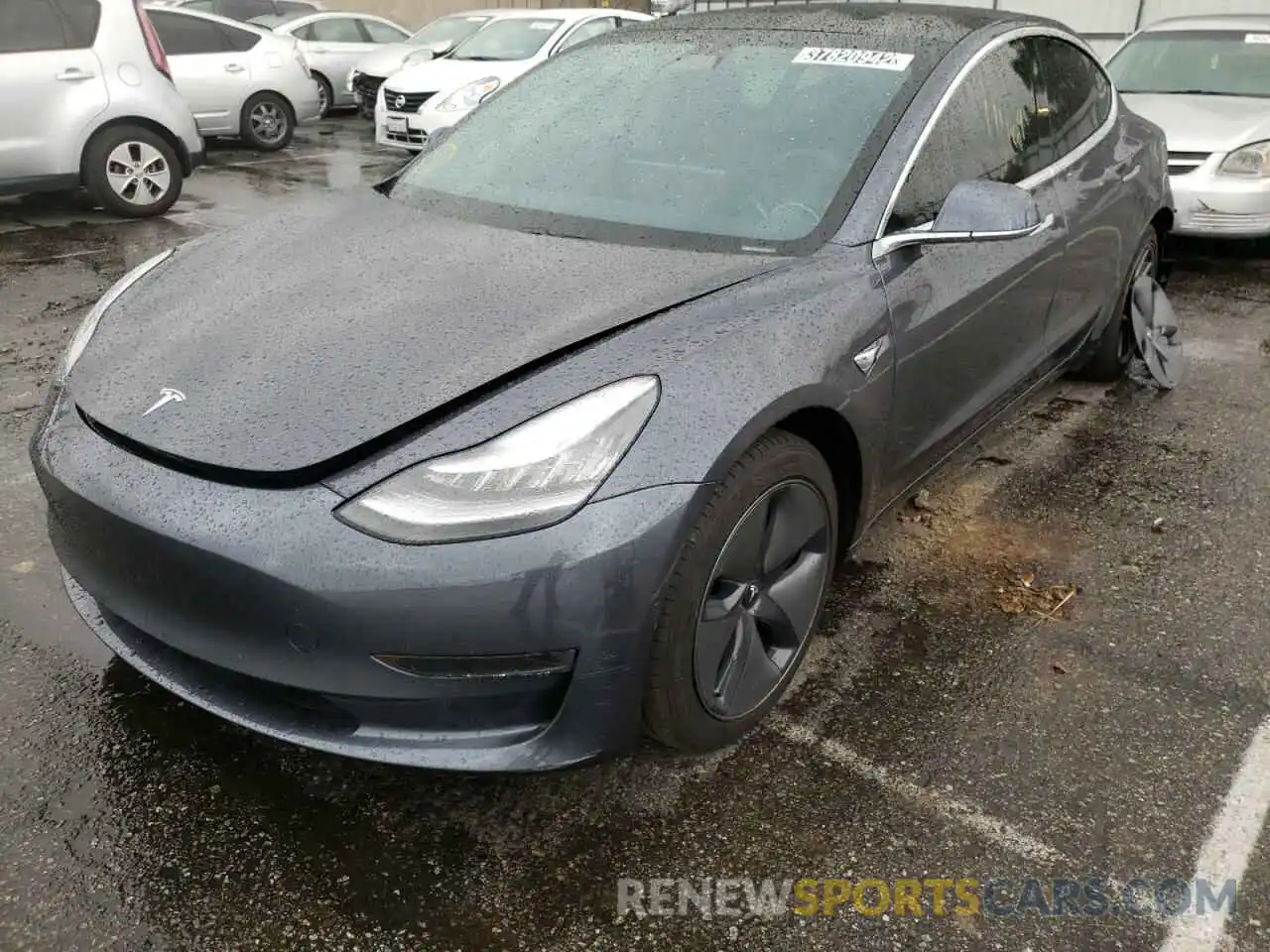 2 Photograph of a damaged car 5YJ3E1EA1LF739390 TESLA MODEL 3 2020