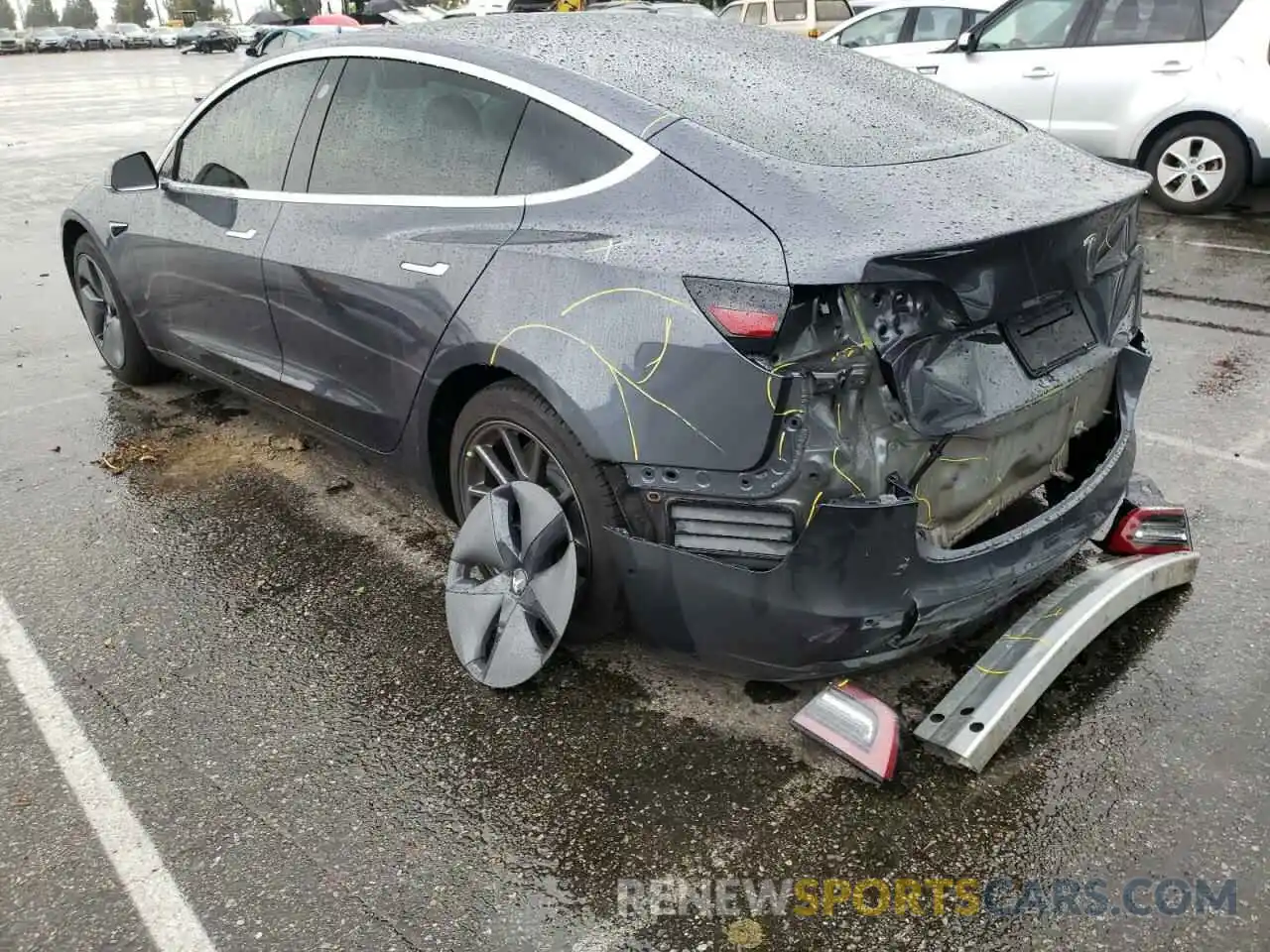 3 Фотография поврежденного автомобиля 5YJ3E1EA1LF739390 TESLA MODEL 3 2020