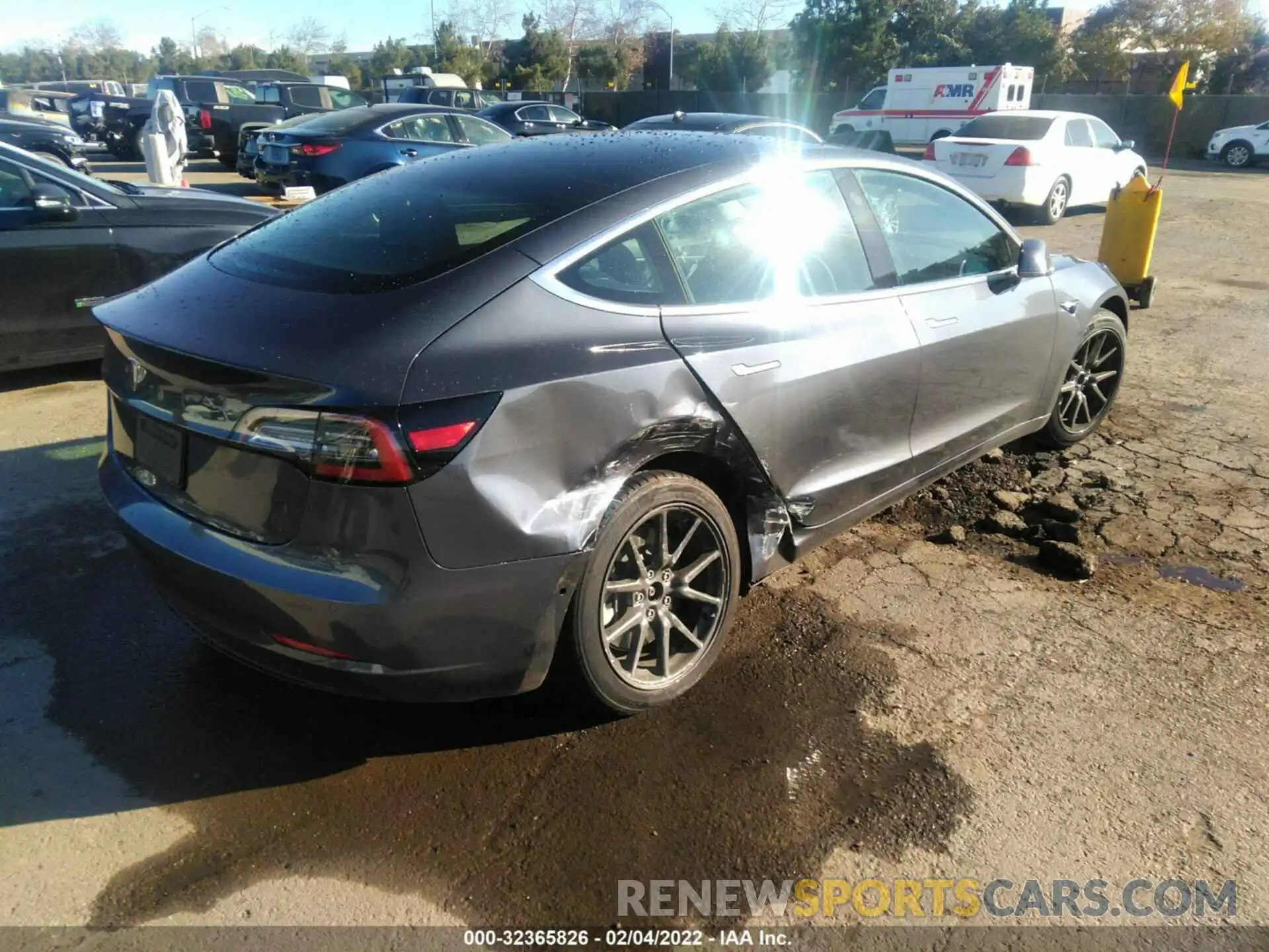 4 Photograph of a damaged car 5YJ3E1EA1LF739437 TESLA MODEL 3 2020