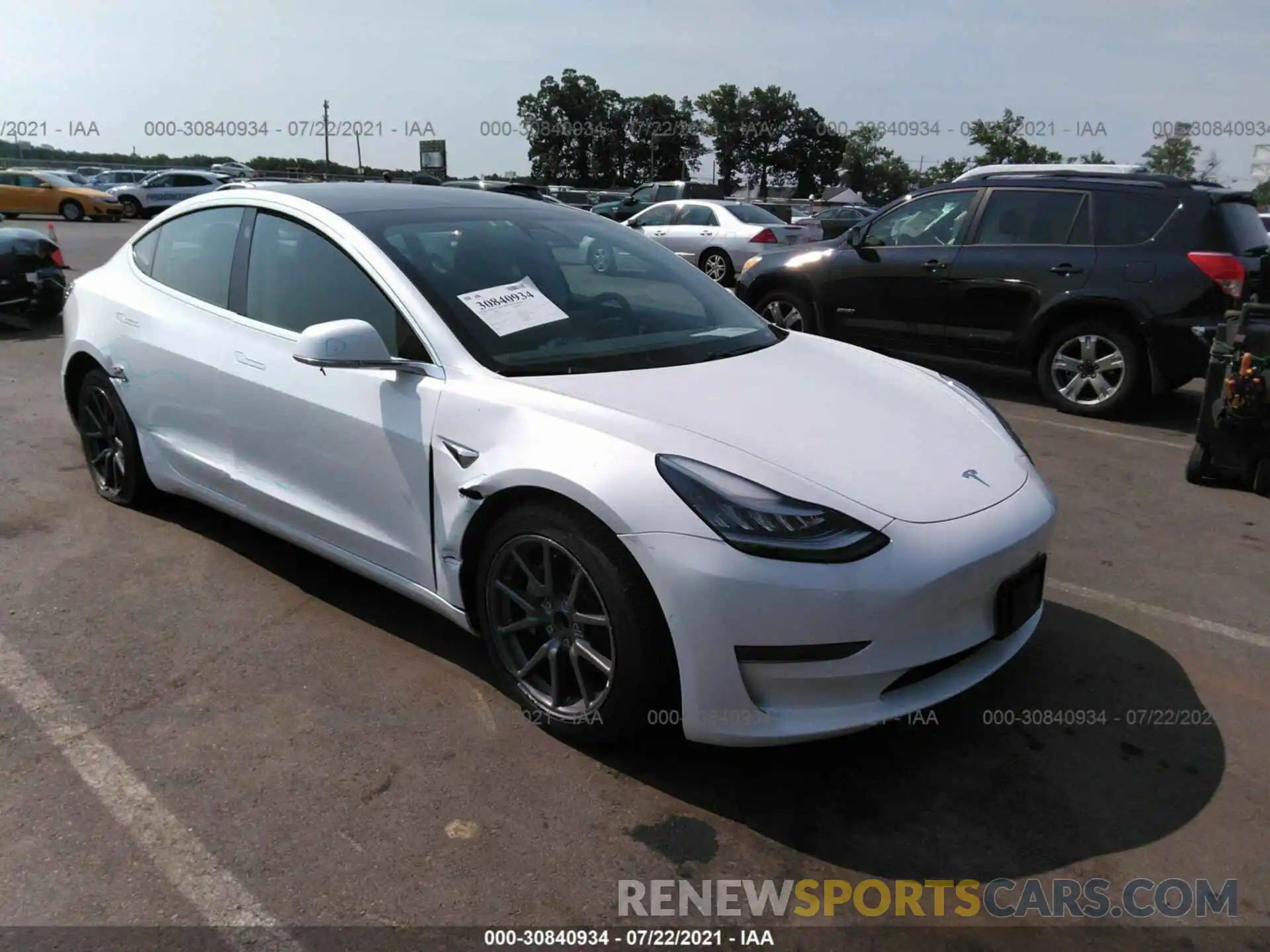 1 Photograph of a damaged car 5YJ3E1EA1LF747179 TESLA MODEL 3 2020