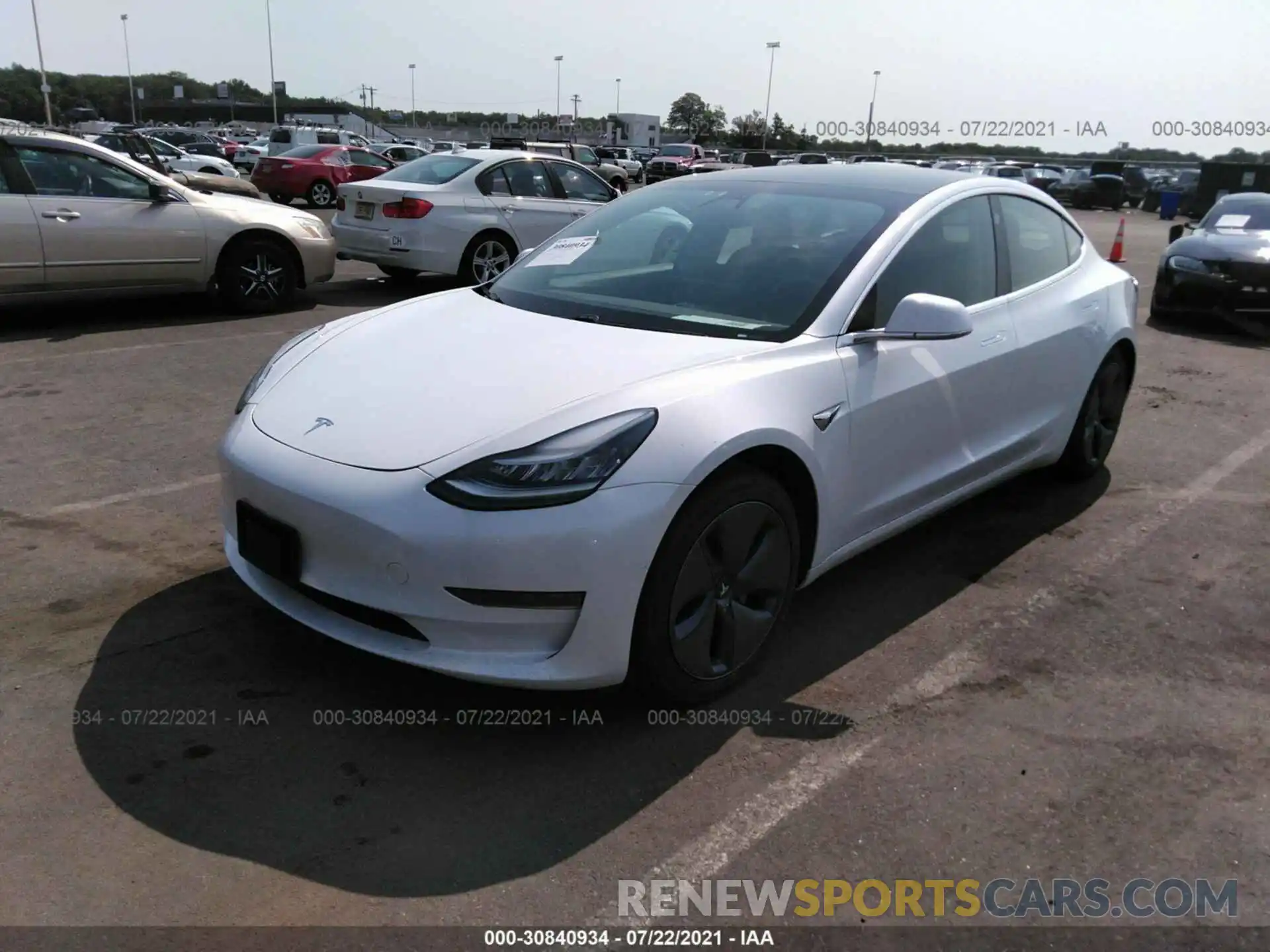 2 Photograph of a damaged car 5YJ3E1EA1LF747179 TESLA MODEL 3 2020