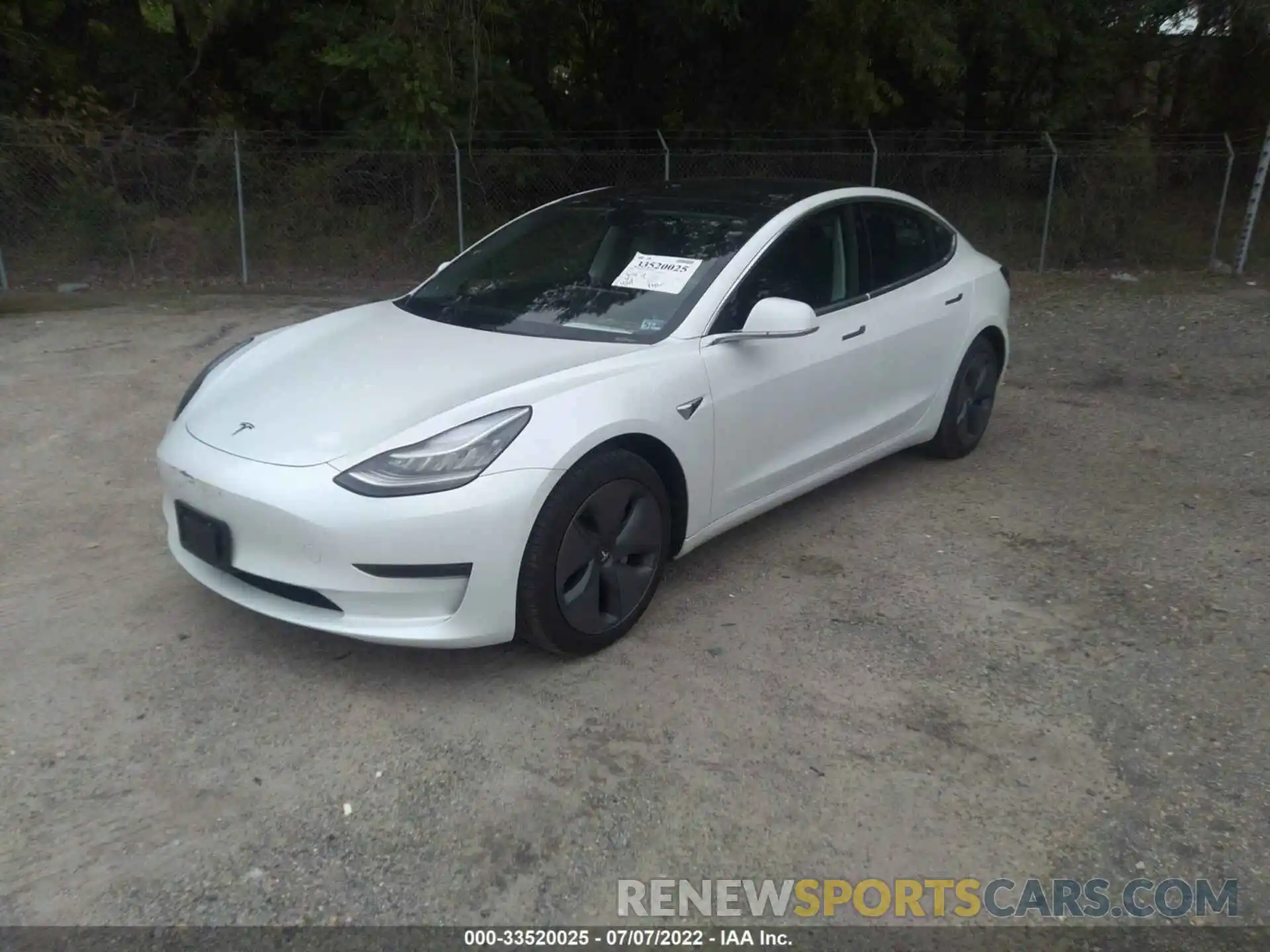 2 Photograph of a damaged car 5YJ3E1EA1LF785124 TESLA MODEL 3 2020