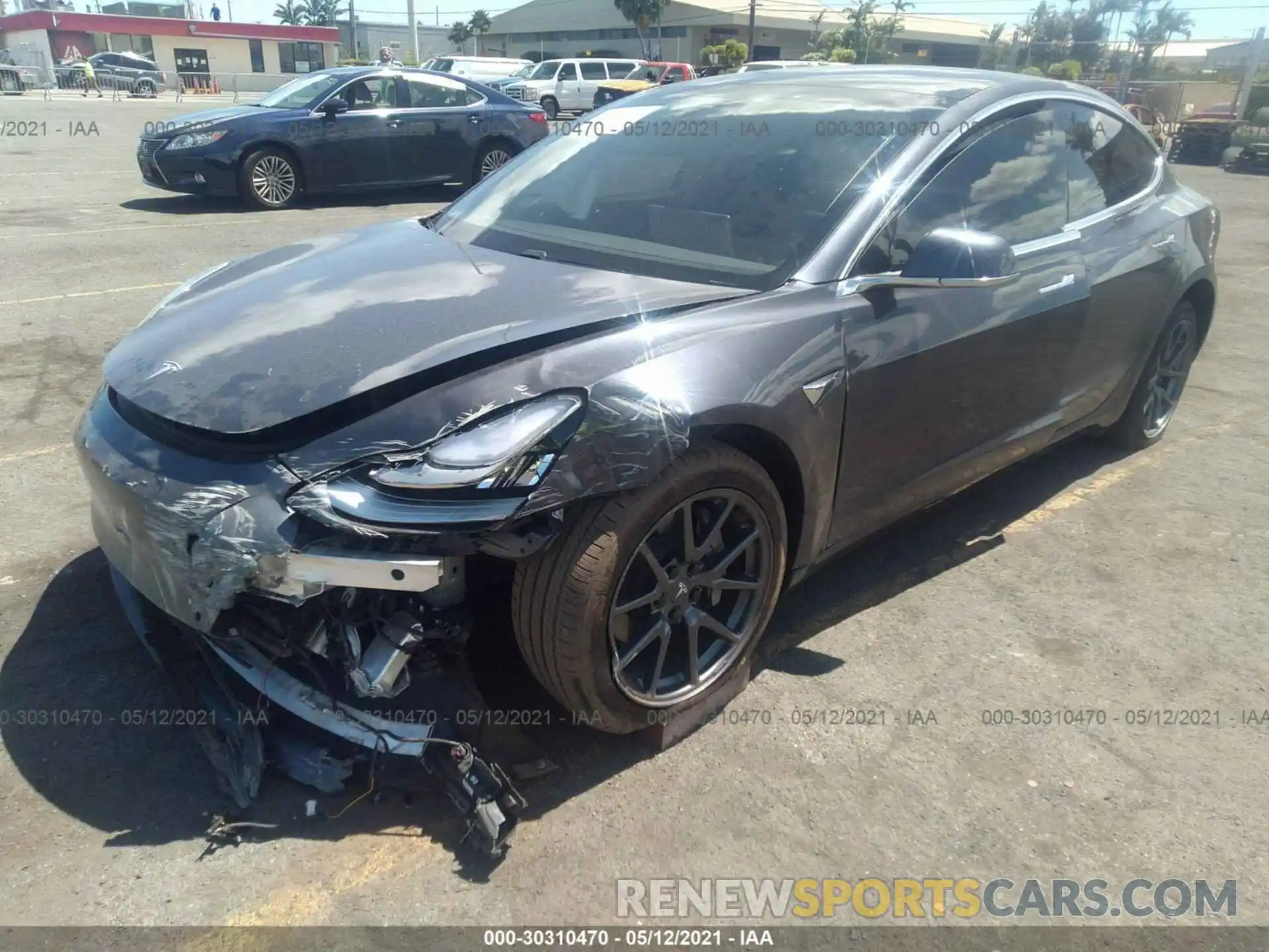 2 Photograph of a damaged car 5YJ3E1EA1LF792249 TESLA MODEL 3 2020