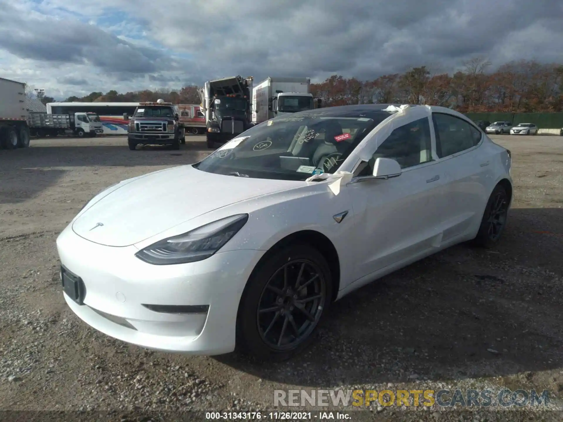 2 Photograph of a damaged car 5YJ3E1EA1LF792655 TESLA MODEL 3 2020