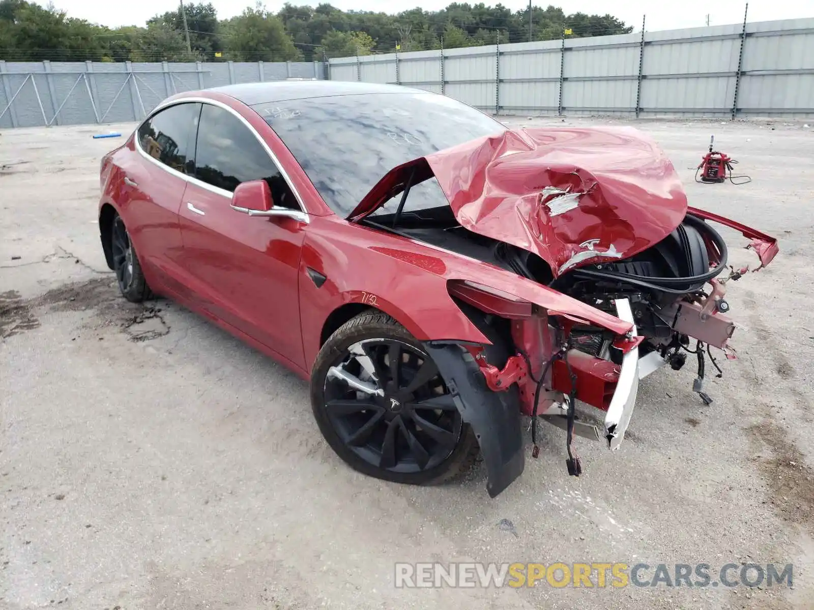 1 Photograph of a damaged car 5YJ3E1EA1LF792977 TESLA MODEL 3 2020