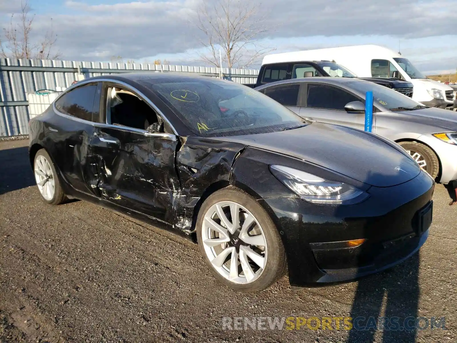 1 Photograph of a damaged car 5YJ3E1EA1LF794440 TESLA MODEL 3 2020