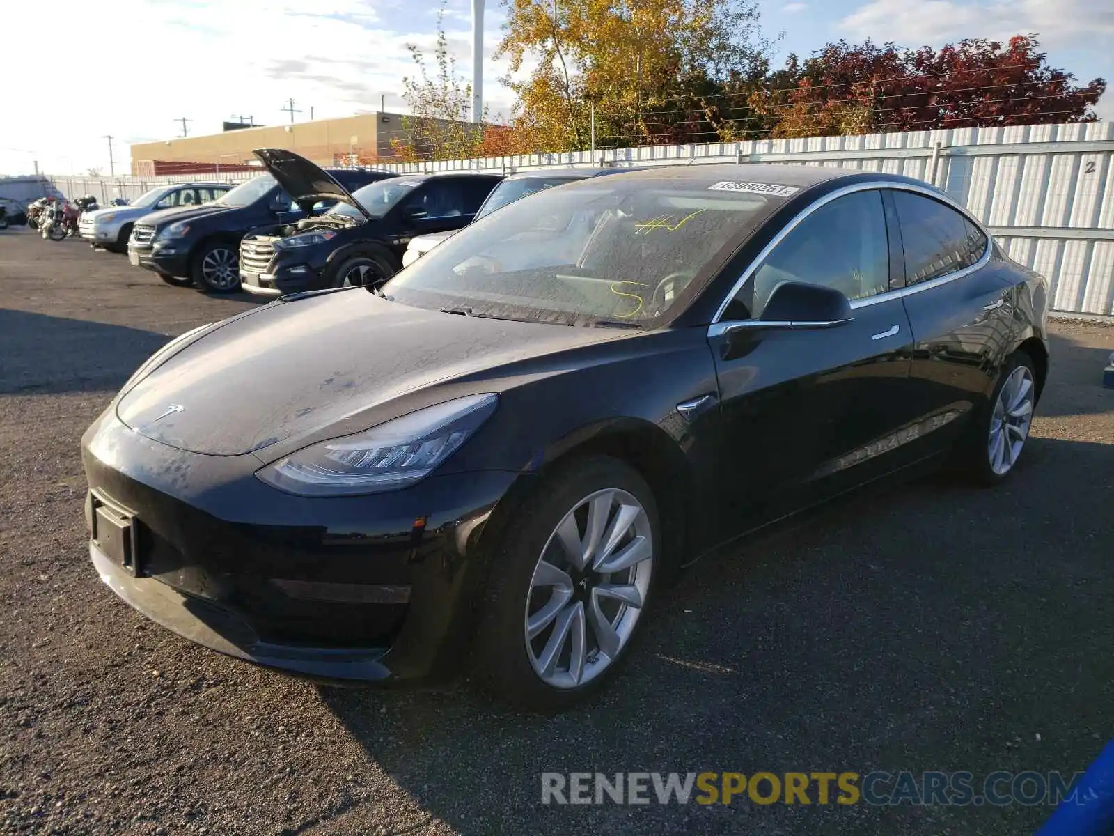 2 Photograph of a damaged car 5YJ3E1EA1LF794440 TESLA MODEL 3 2020