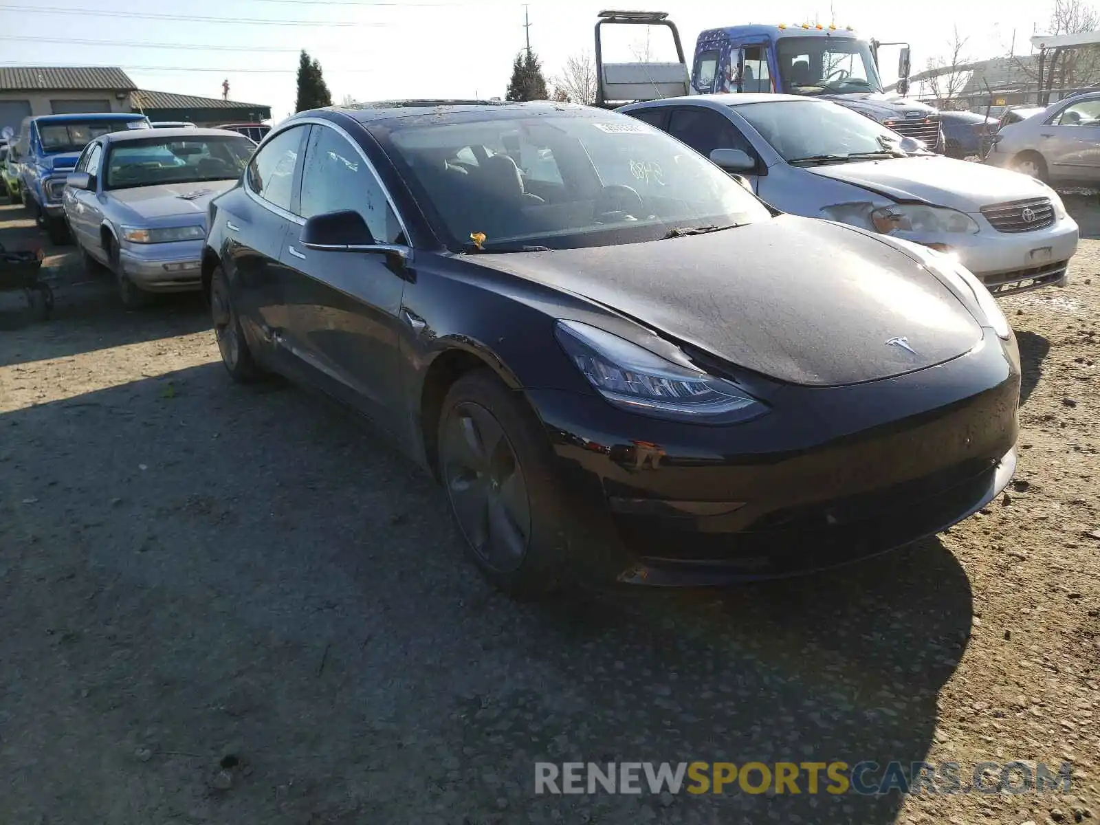 1 Photograph of a damaged car 5YJ3E1EA1LF798763 TESLA MODEL 3 2020