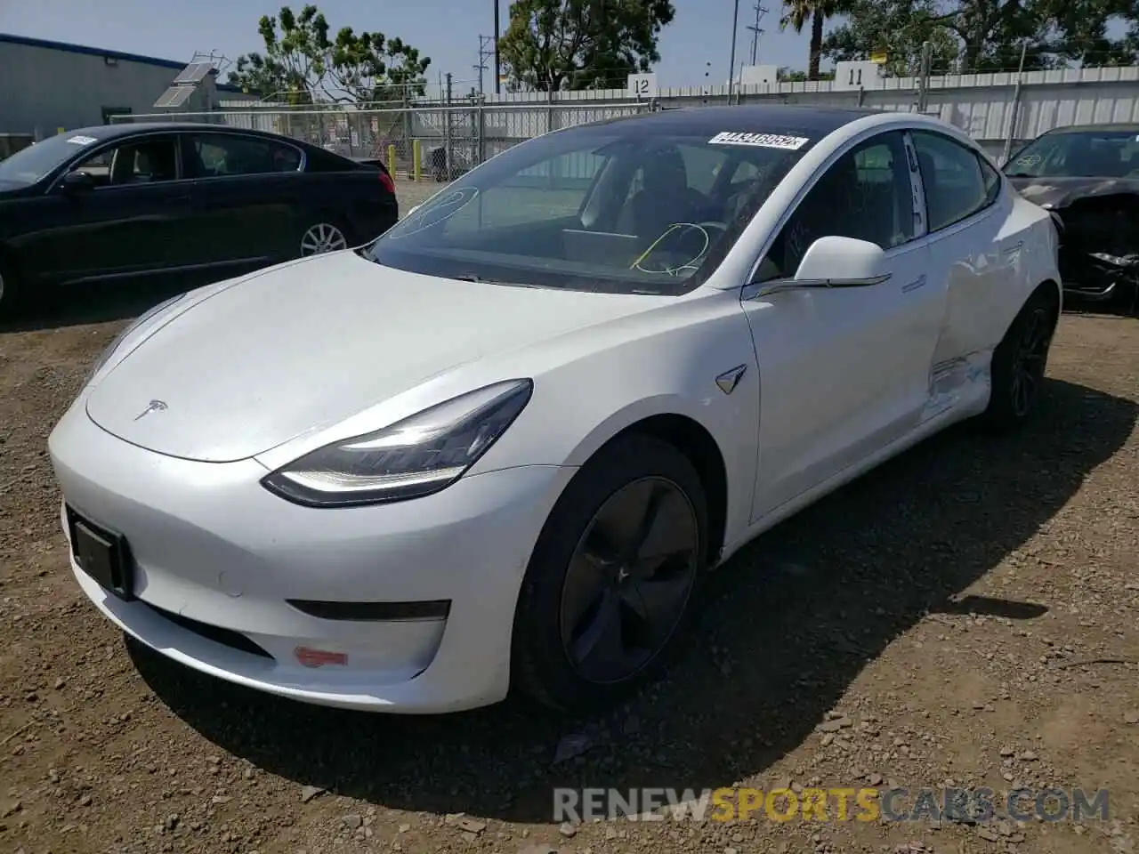 2 Photograph of a damaged car 5YJ3E1EA1LF799699 TESLA MODEL 3 2020