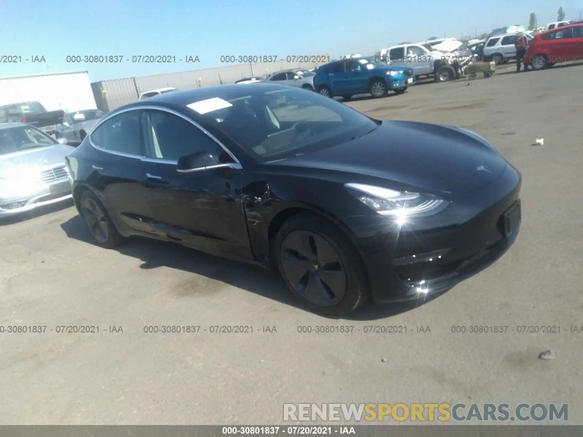 1 Photograph of a damaged car 5YJ3E1EA1LF803329 TESLA MODEL 3 2020