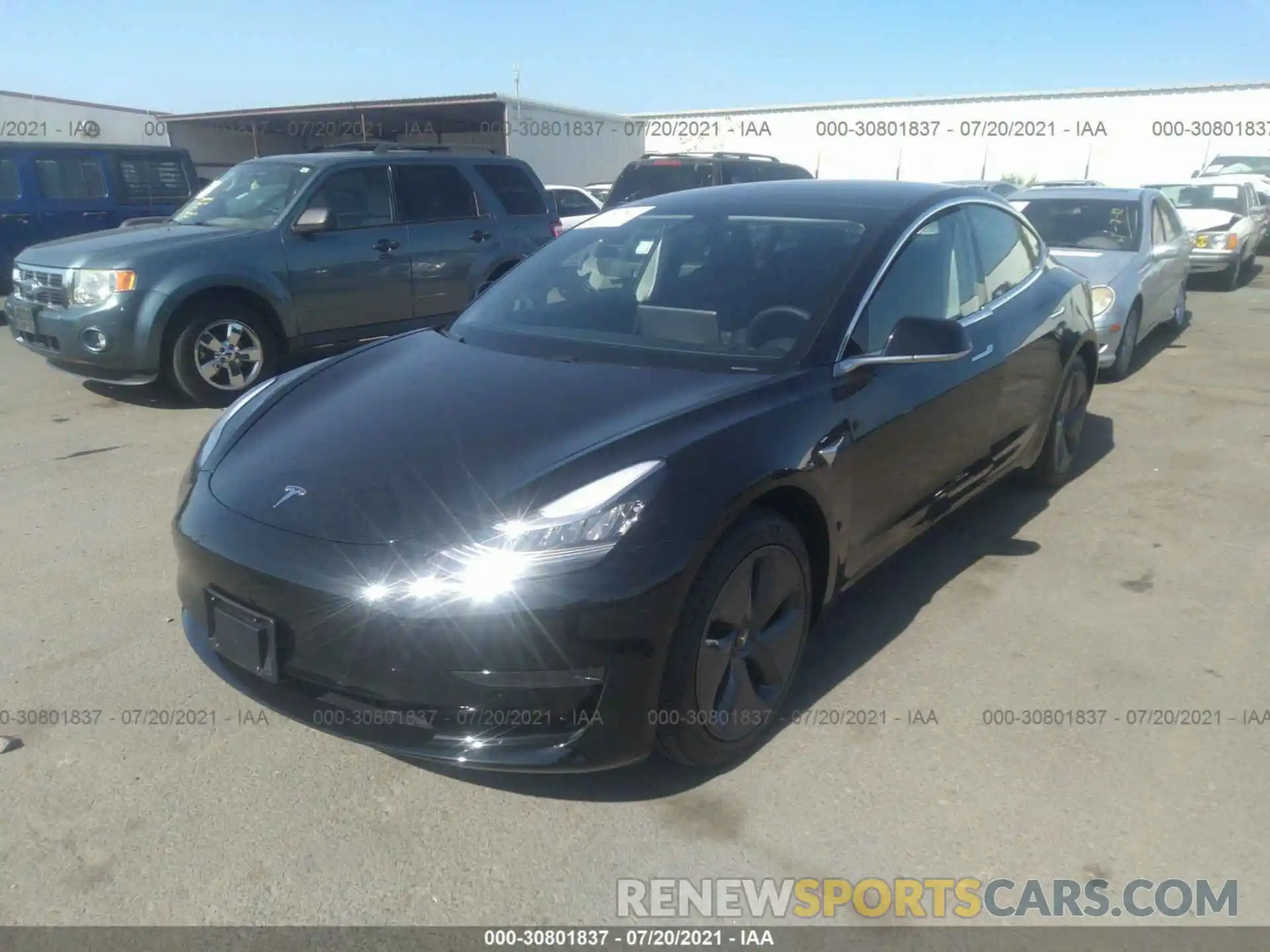 2 Photograph of a damaged car 5YJ3E1EA1LF803329 TESLA MODEL 3 2020