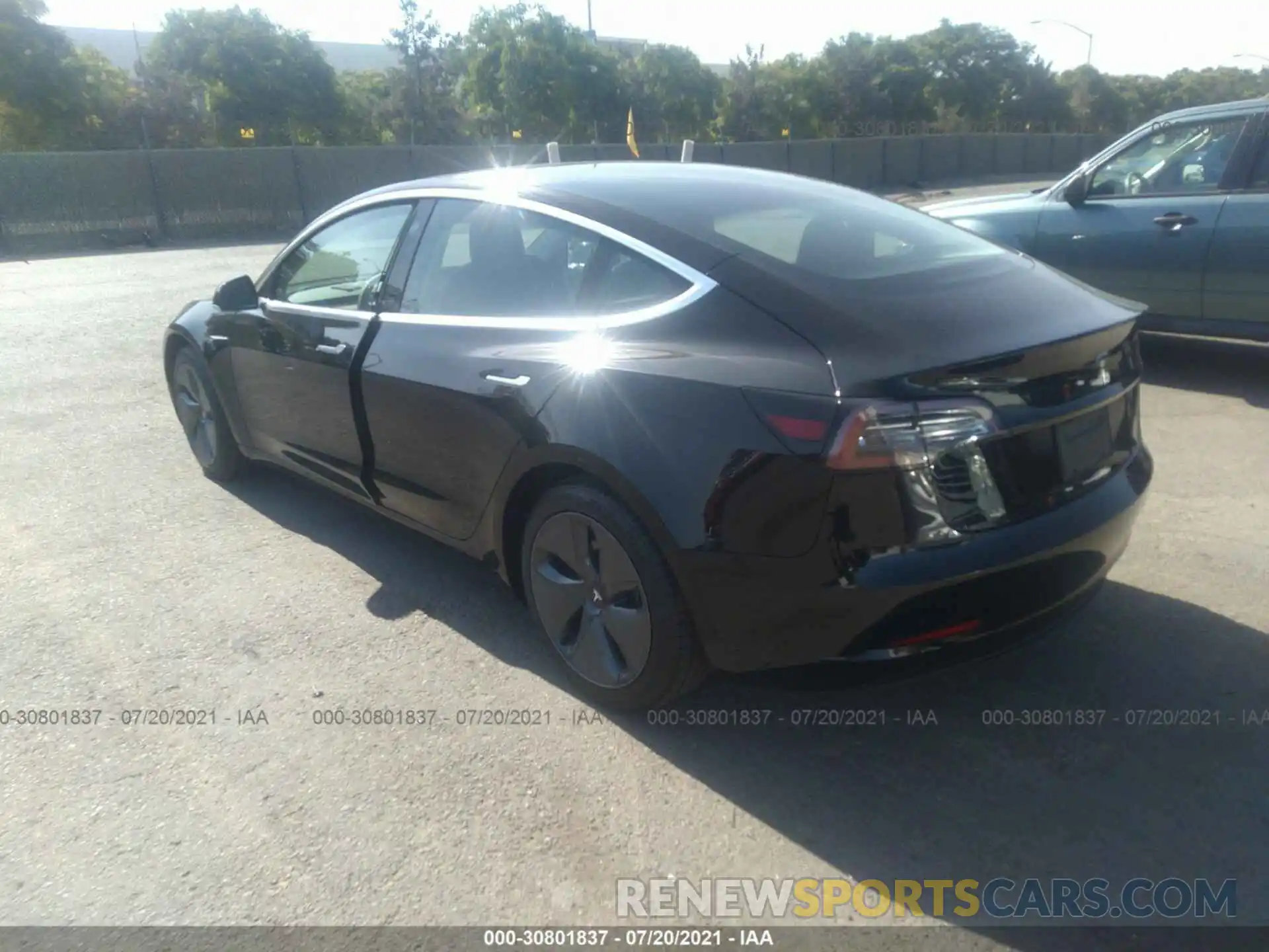 3 Photograph of a damaged car 5YJ3E1EA1LF803329 TESLA MODEL 3 2020