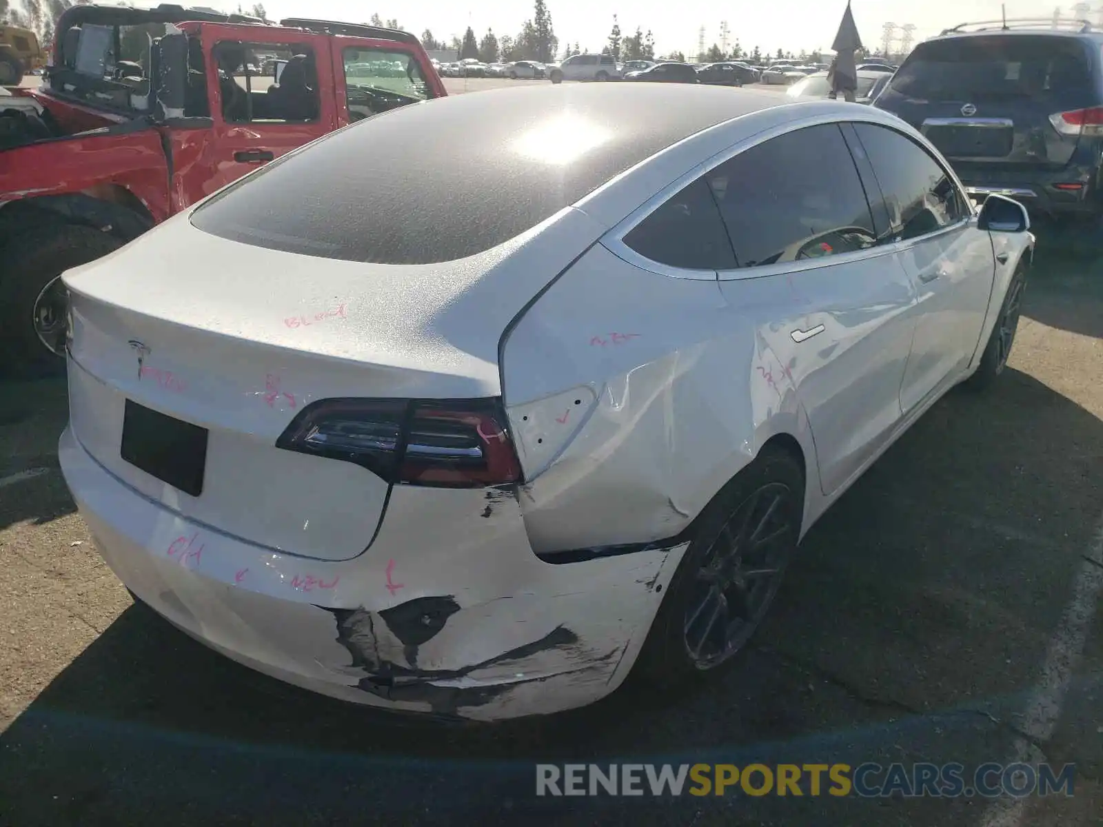 4 Photograph of a damaged car 5YJ3E1EA1LF805887 TESLA MODEL 3 2020