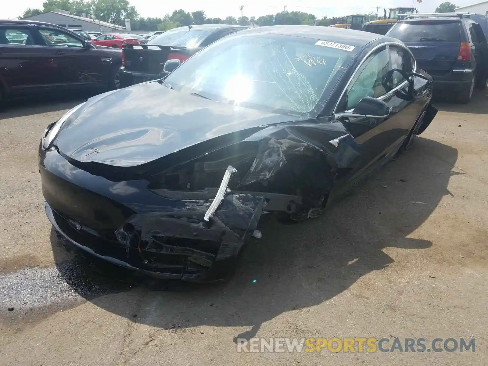 2 Photograph of a damaged car 5YJ3E1EA2LF590245 TESLA MODEL 3 2020