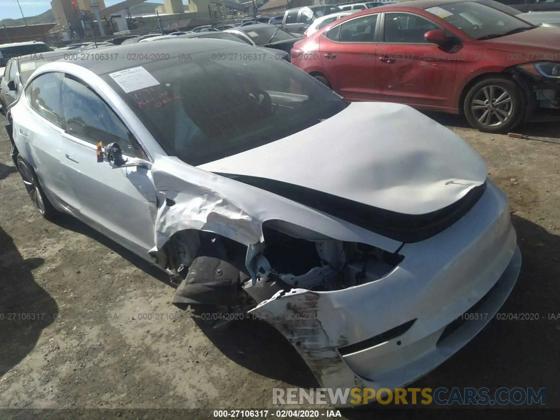 1 Photograph of a damaged car 5YJ3E1EA2LF598717 TESLA MODEL 3 2020