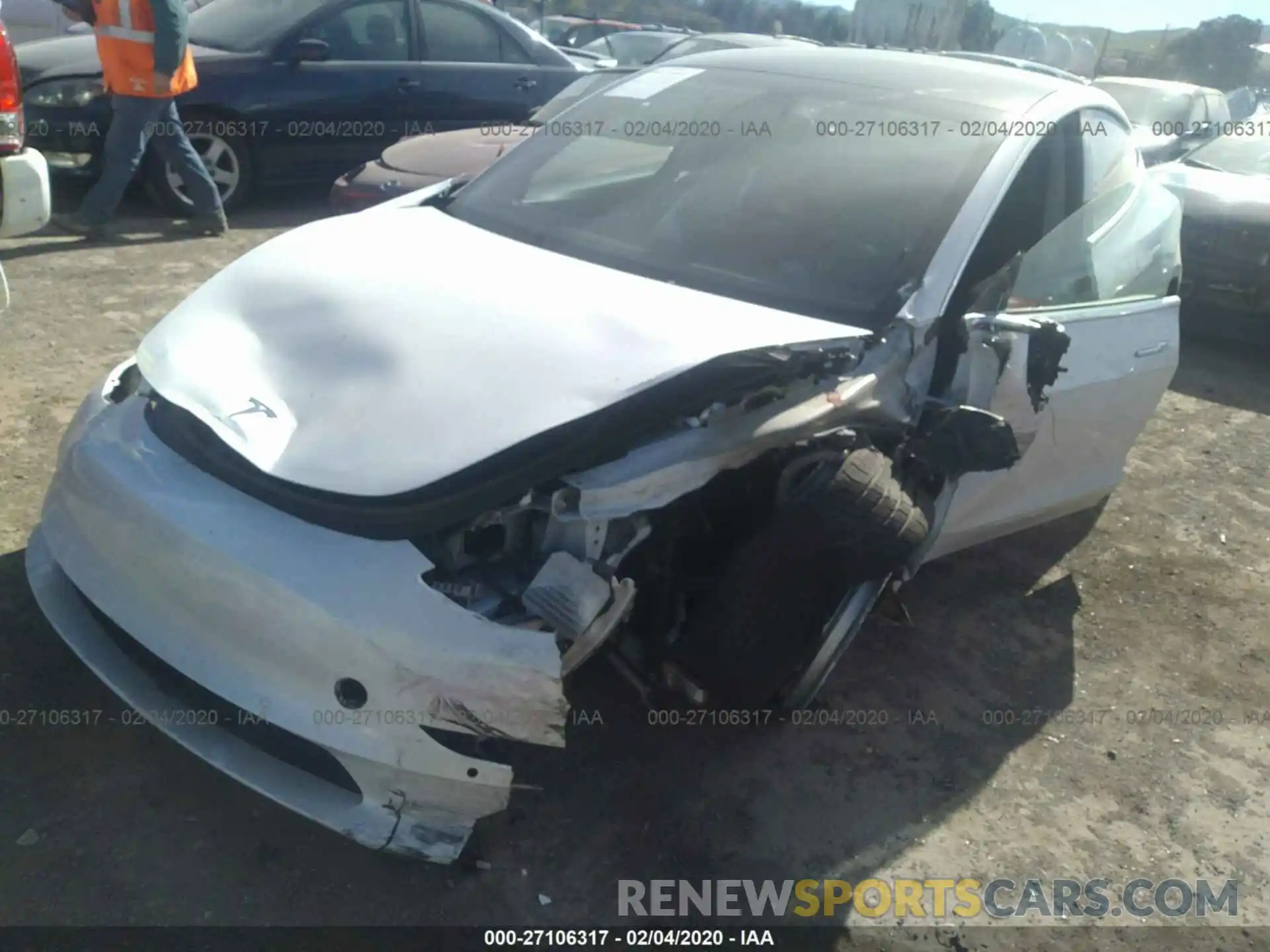 2 Photograph of a damaged car 5YJ3E1EA2LF598717 TESLA MODEL 3 2020