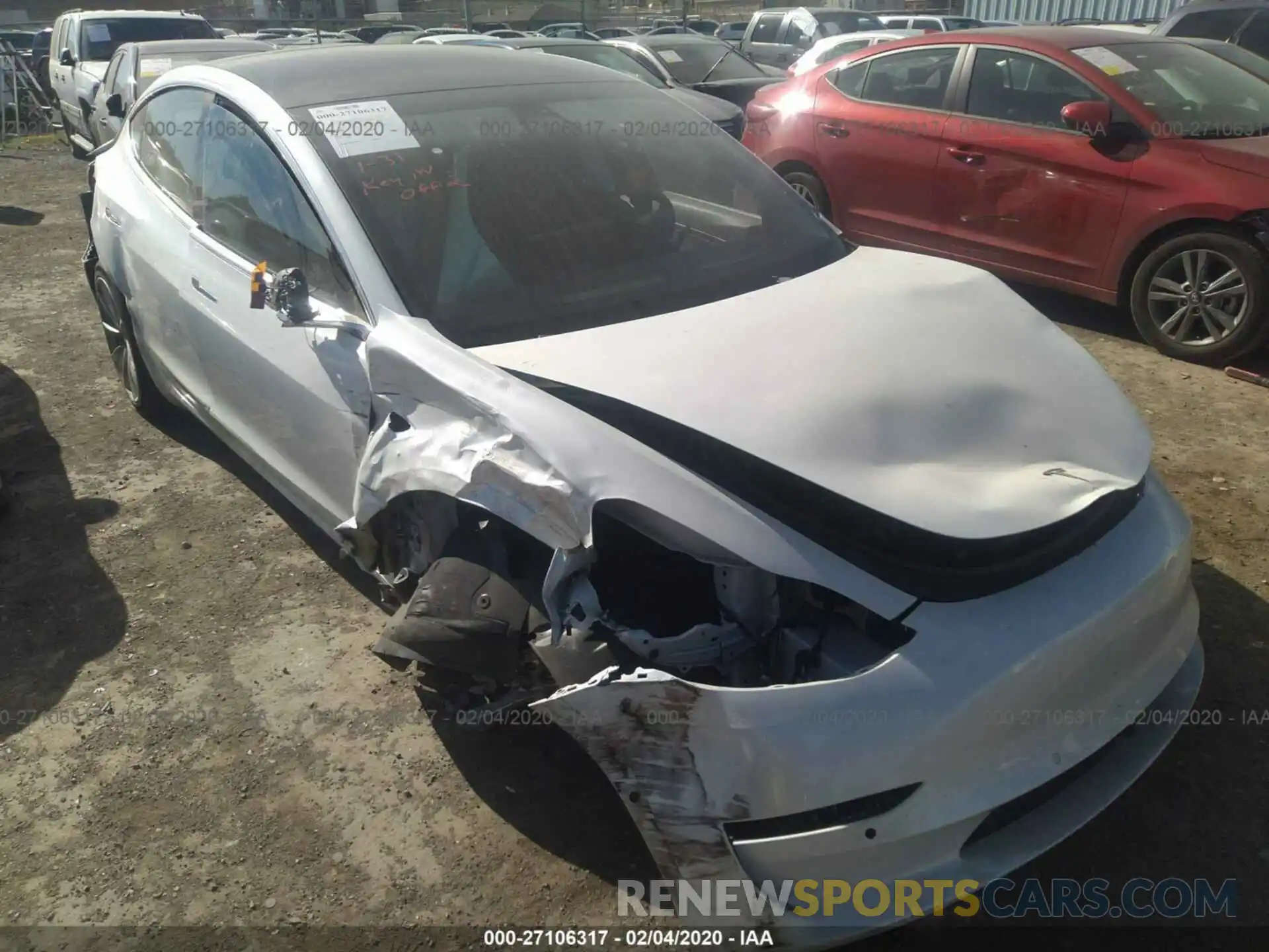 6 Photograph of a damaged car 5YJ3E1EA2LF598717 TESLA MODEL 3 2020