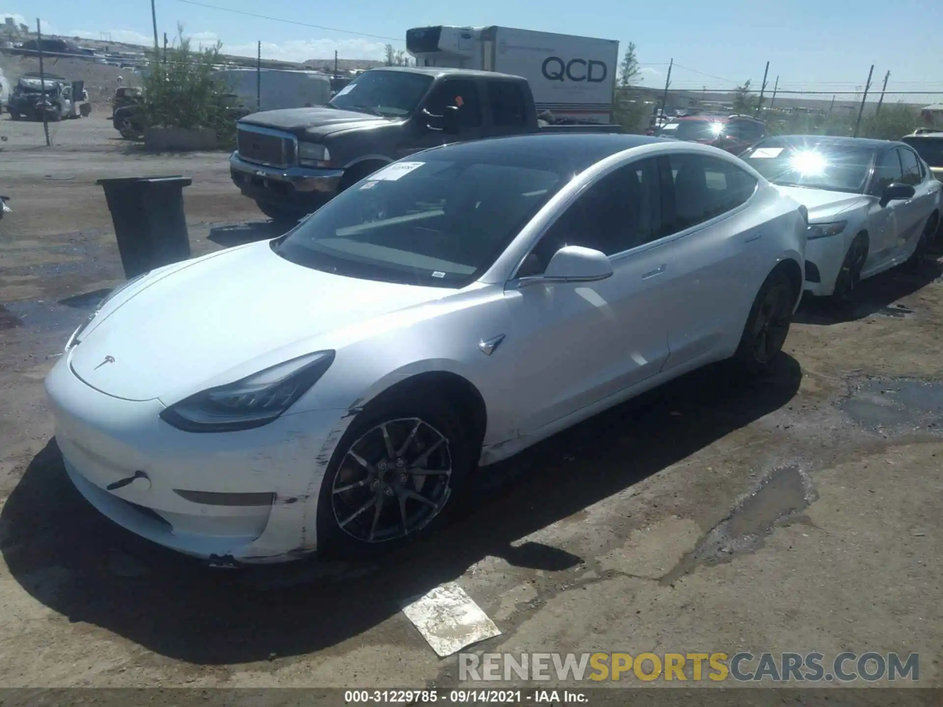 2 Photograph of a damaged car 5YJ3E1EA2LF613541 TESLA MODEL 3 2020