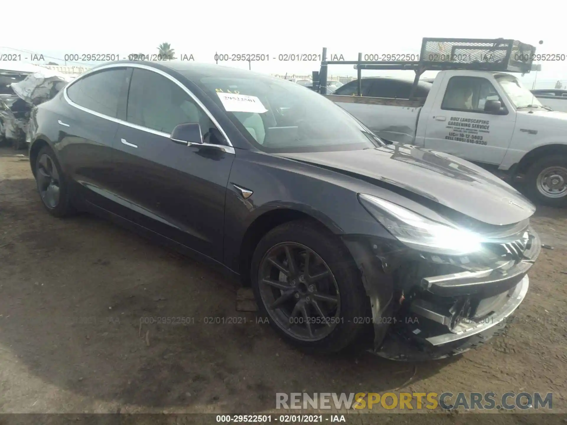 1 Photograph of a damaged car 5YJ3E1EA2LF614947 TESLA MODEL 3 2020