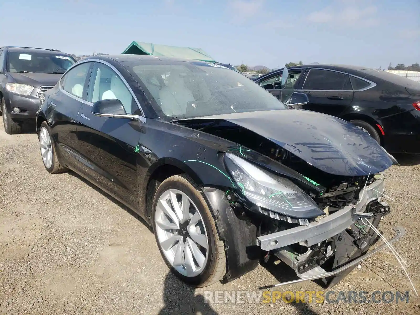 1 Photograph of a damaged car 5YJ3E1EA2LF615743 TESLA MODEL 3 2020