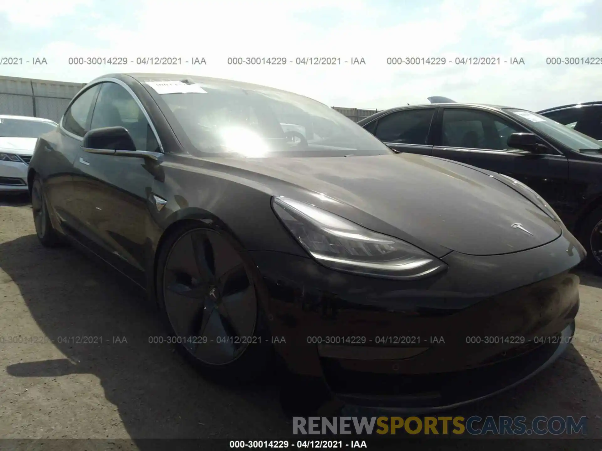 1 Photograph of a damaged car 5YJ3E1EA2LF630095 TESLA MODEL 3 2020