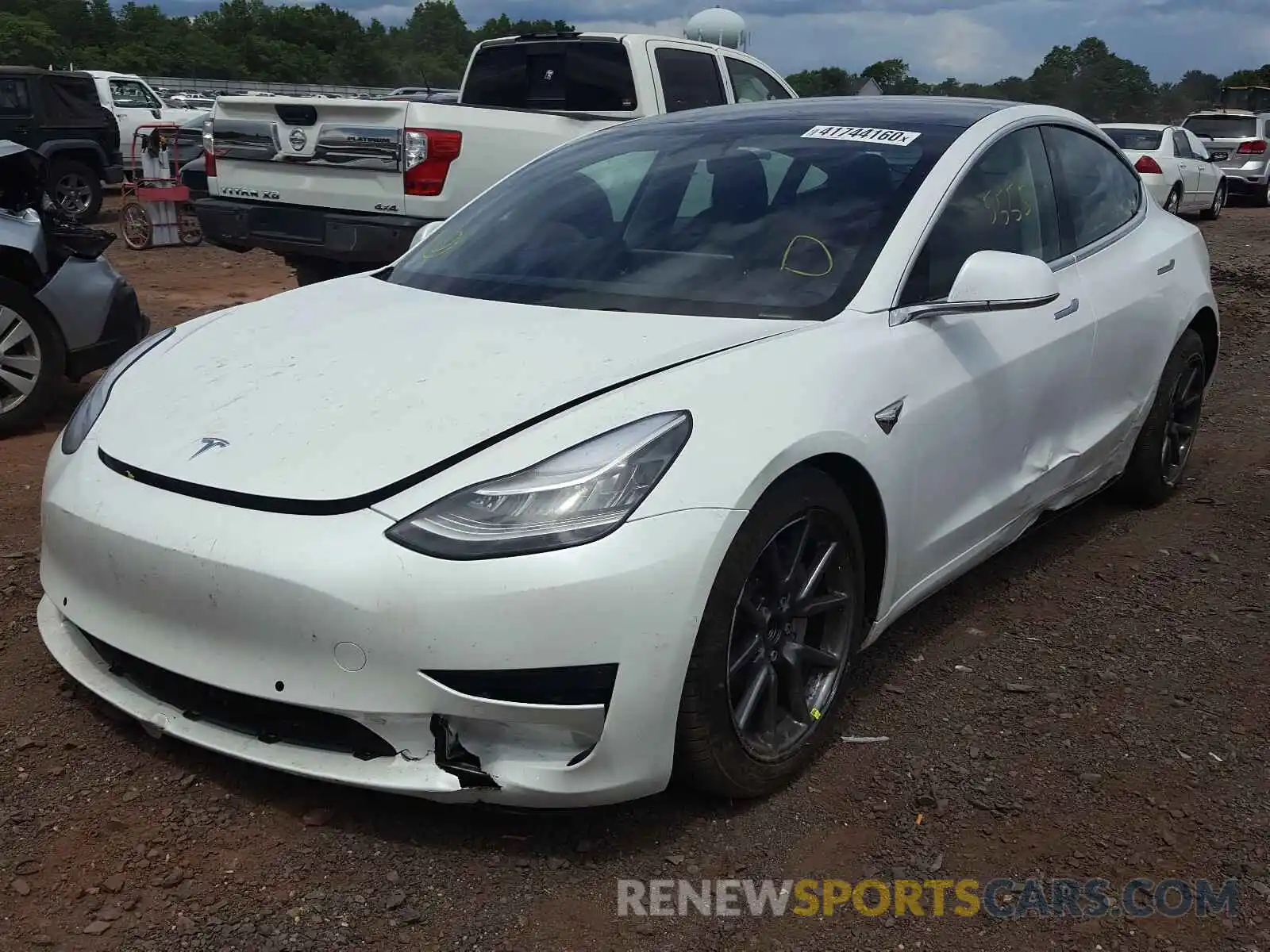 2 Photograph of a damaged car 5YJ3E1EA2LF632395 TESLA MODEL 3 2020