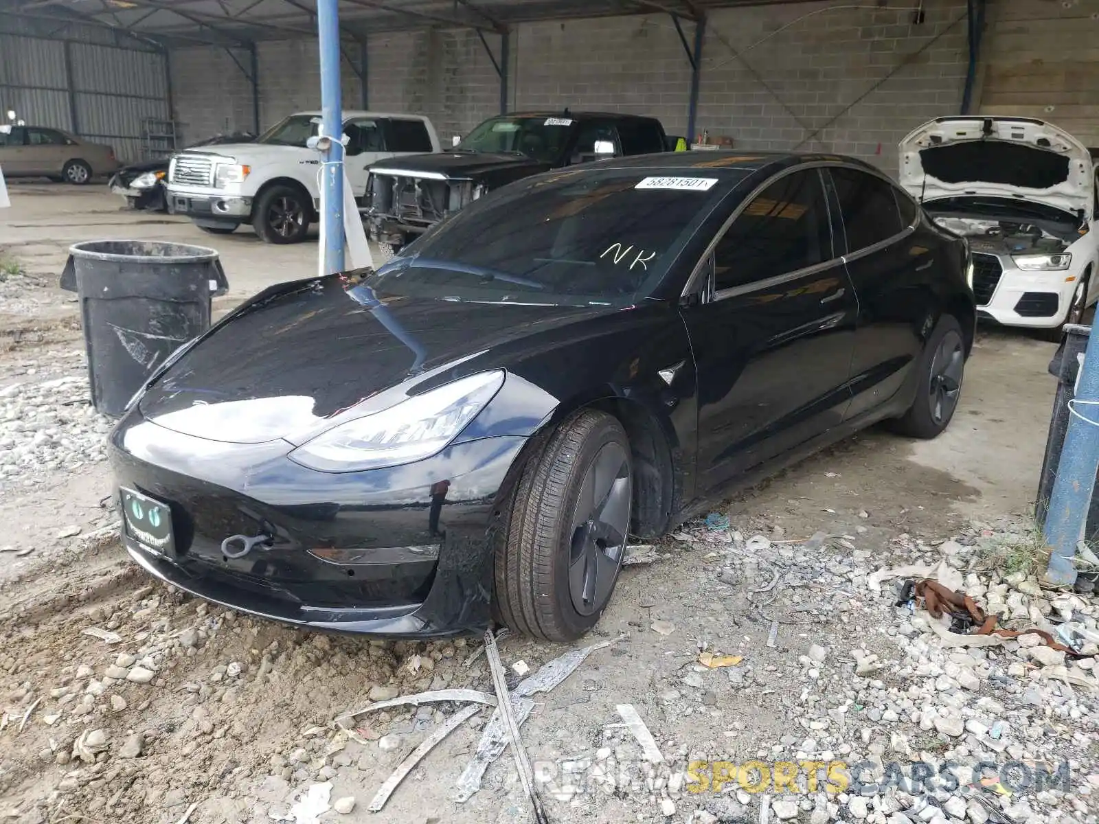 2 Photograph of a damaged car 5YJ3E1EA2LF643879 TESLA MODEL 3 2020