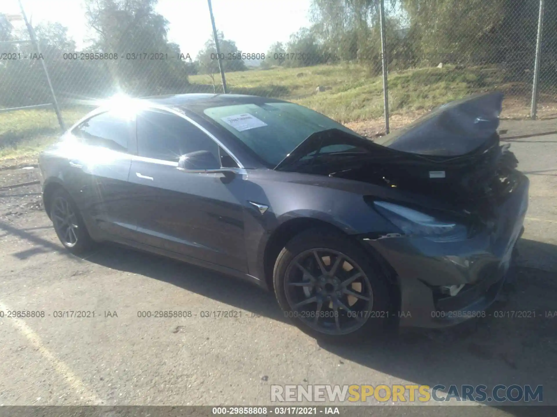 1 Photograph of a damaged car 5YJ3E1EA2LF644076 TESLA MODEL 3 2020