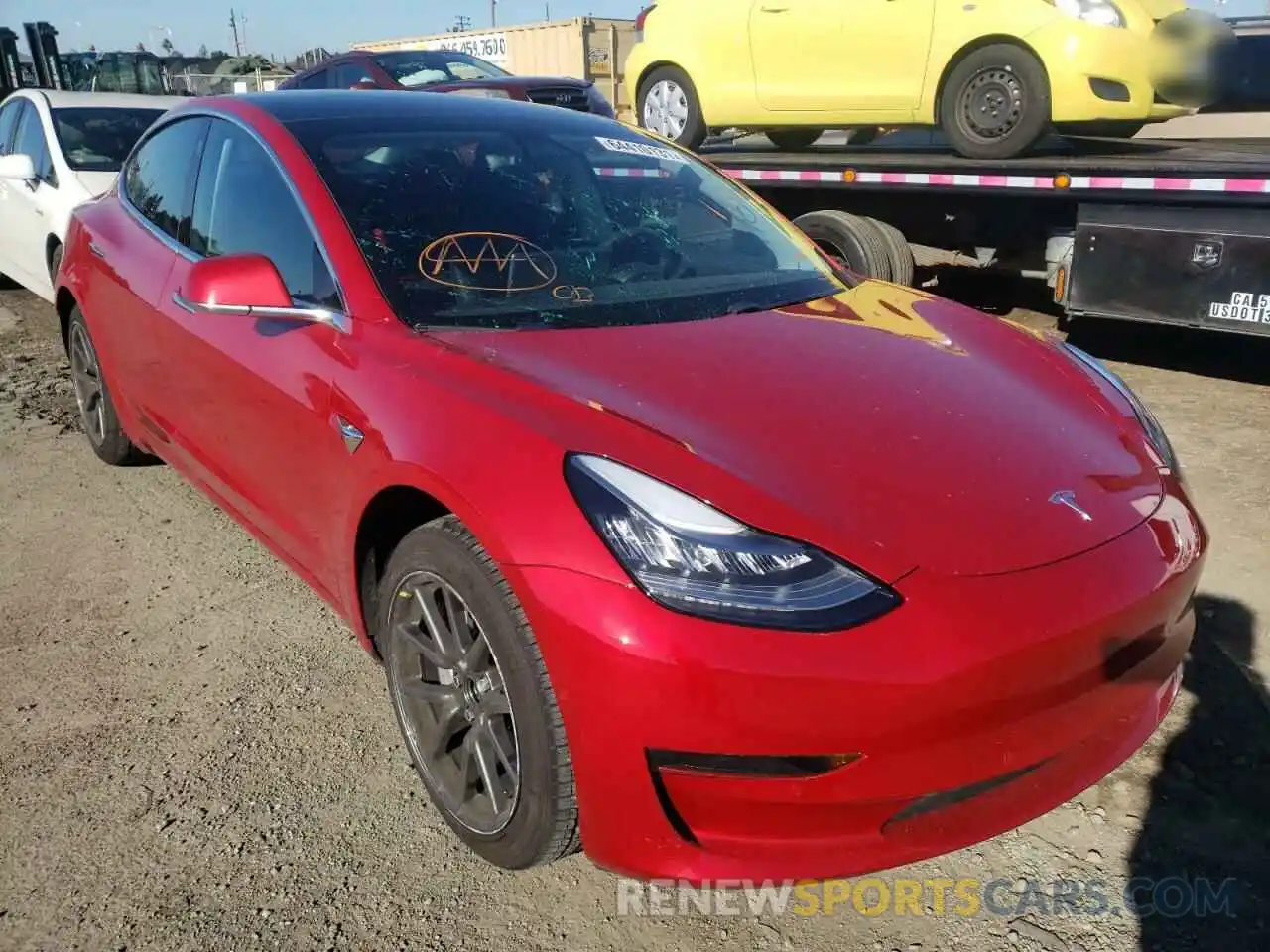 1 Photograph of a damaged car 5YJ3E1EA2LF644420 TESLA MODEL 3 2020